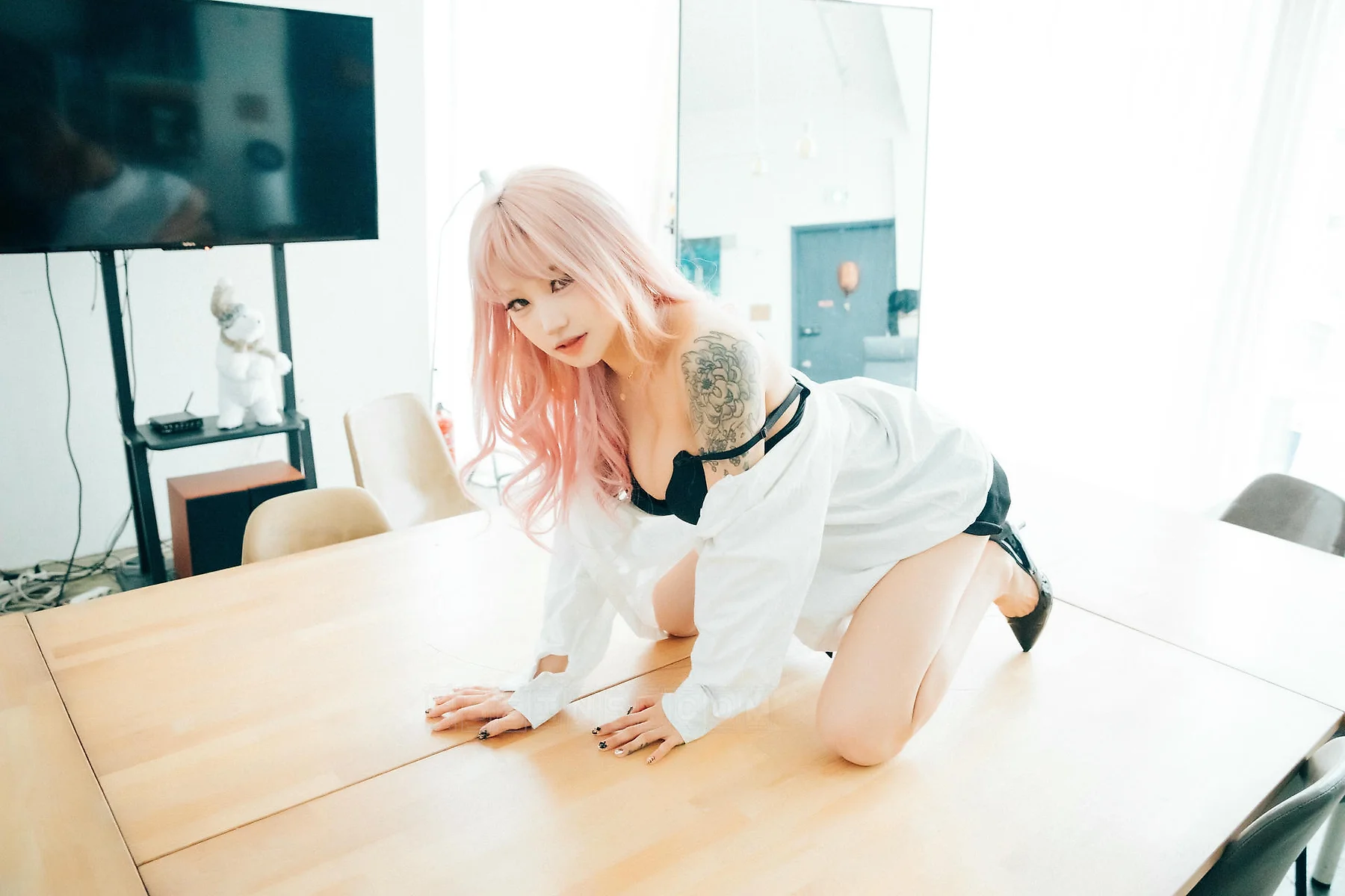 Loozy No.093 Taeri 衬衫纹身少女 - 9