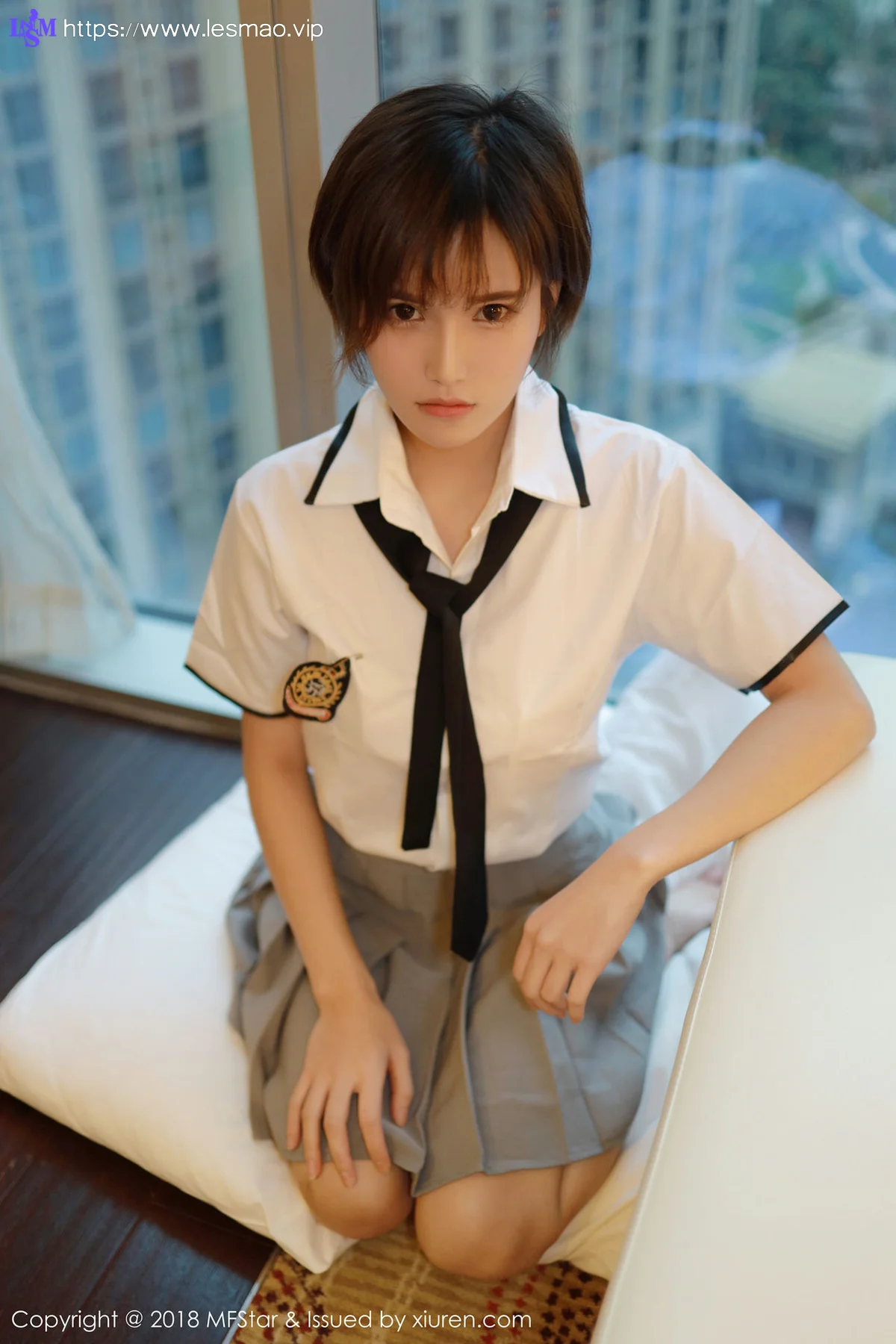 MFStar 模范学院 Vol.172 小资2002 短发美女学生妹制服 - 7