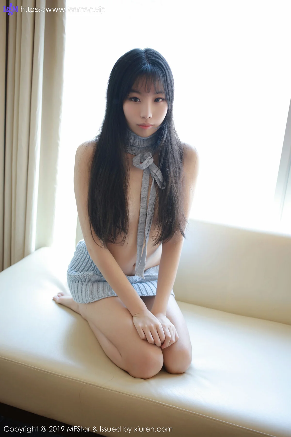 MFStar 模范学院 Vol.189 草莓兔兔 开背毛衣 - 2