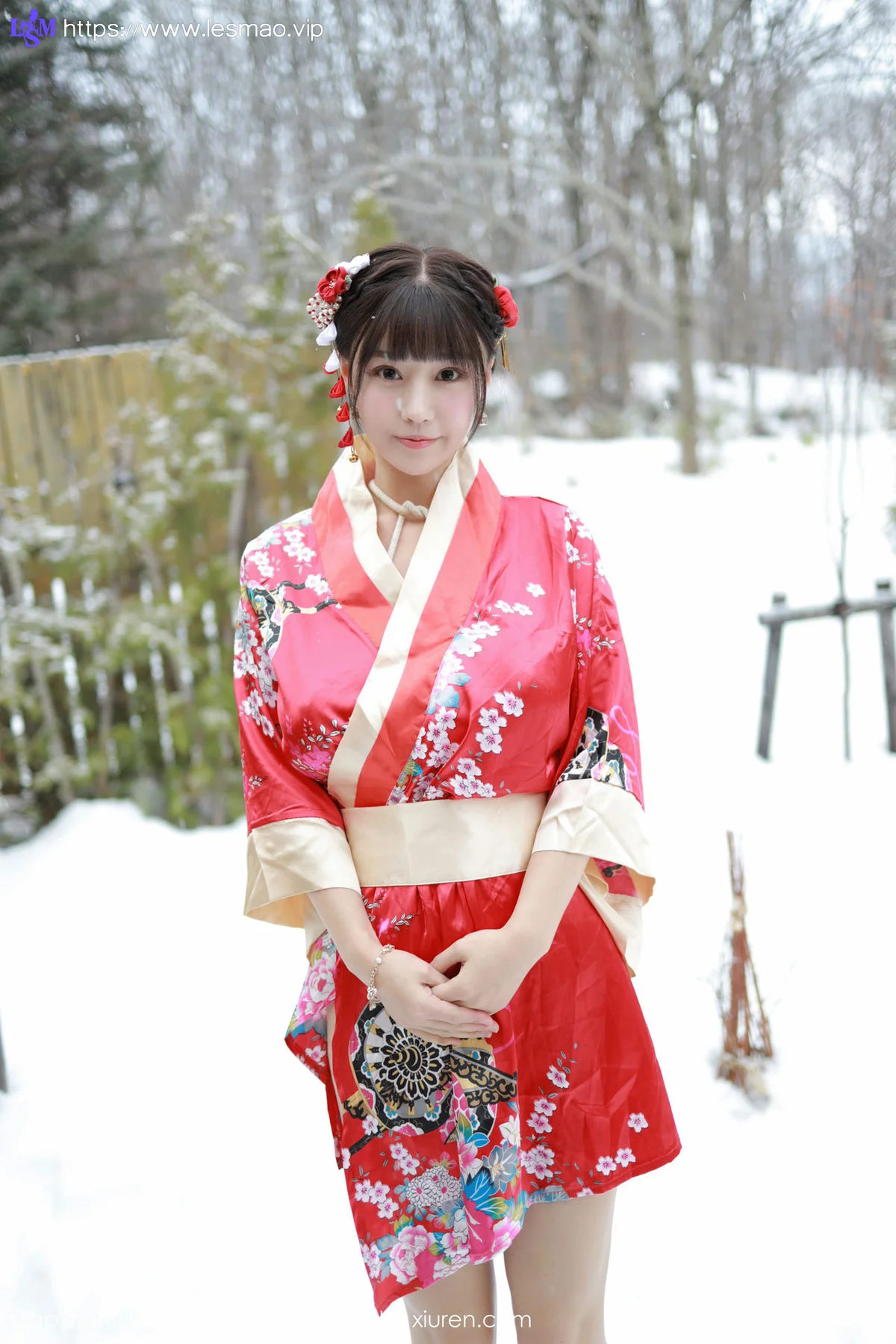 MFStar 模范学院 Vol.249 和服捆绑室外温泉湿身 朱可儿Flo... - 1