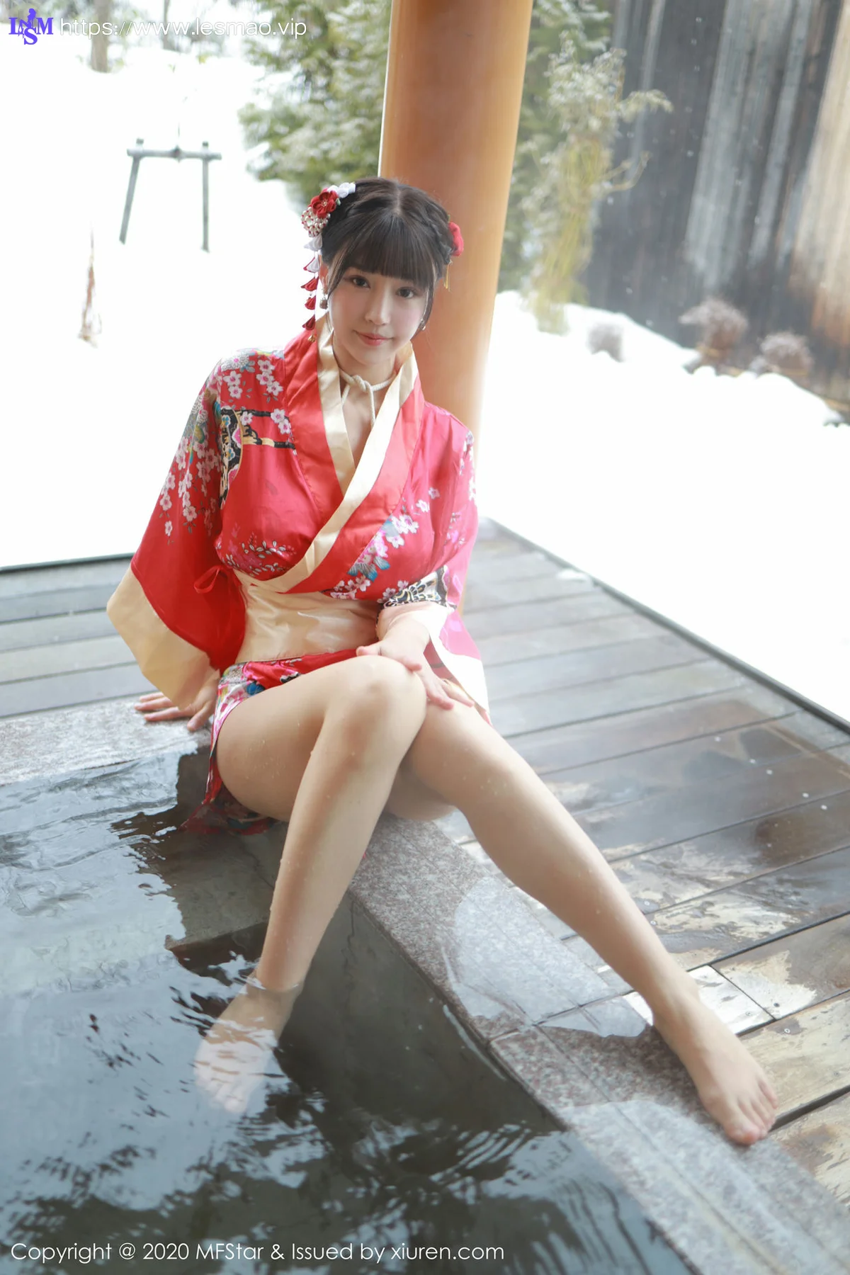 MFStar 模范学院 Vol.249 和服捆绑室外温泉湿身 朱可儿Flo... - 8