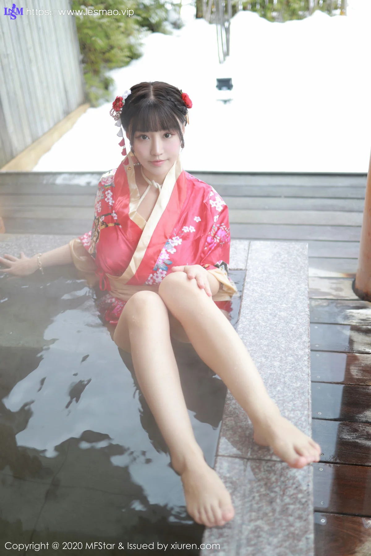 MFStar 模范学院 Vol.249 和服捆绑室外温泉湿身 朱可儿Flo... - 8