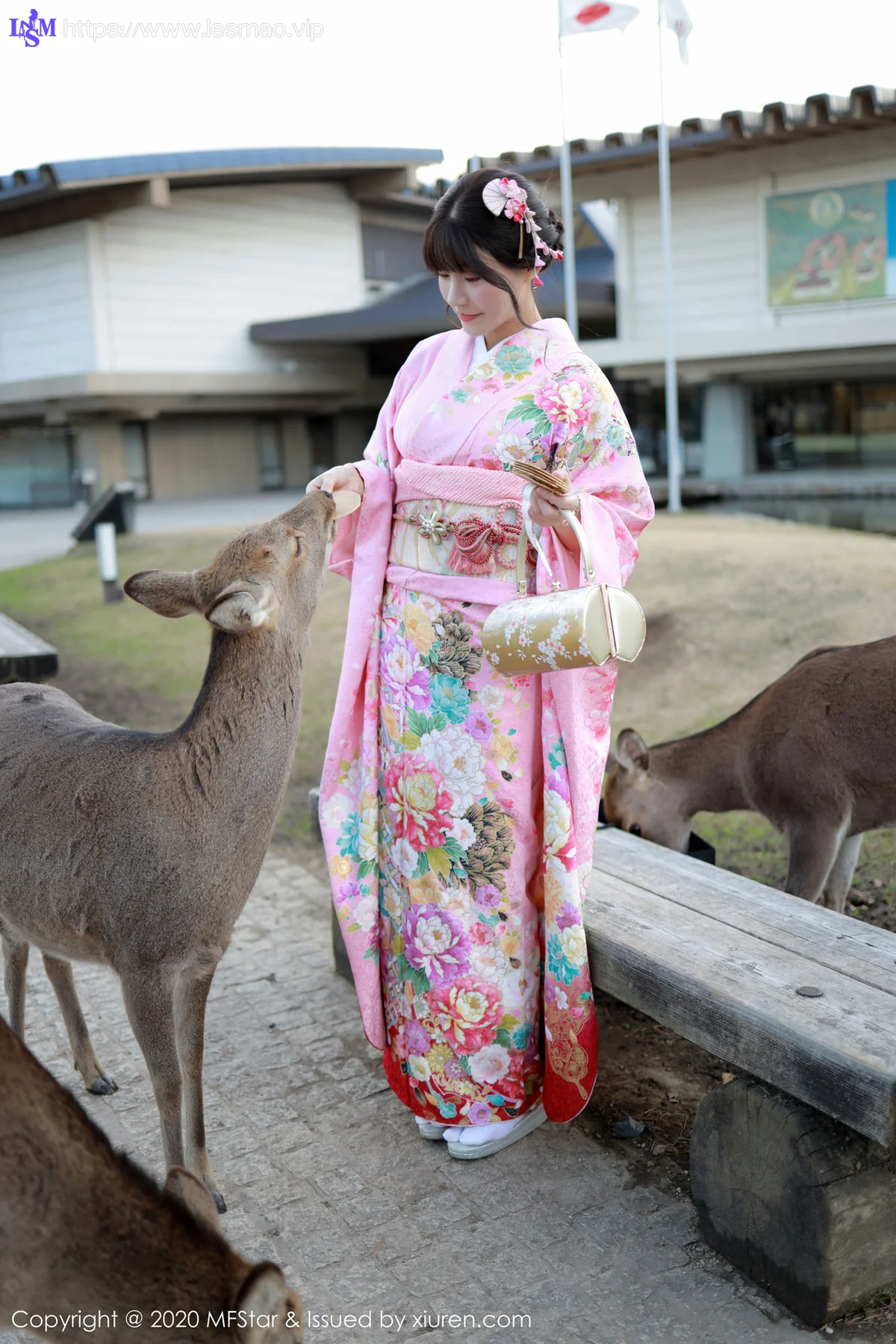 MFStar 模范学院 Vol.254 绚丽和服 朱可儿Flower 日本旅拍写真 - 2