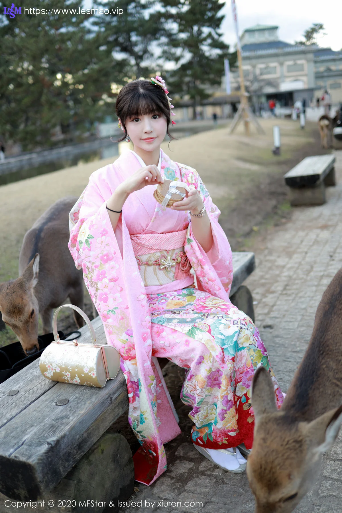 MFStar 模范学院 Vol.254 绚丽和服 朱可儿Flower 日本旅拍写真 - 8