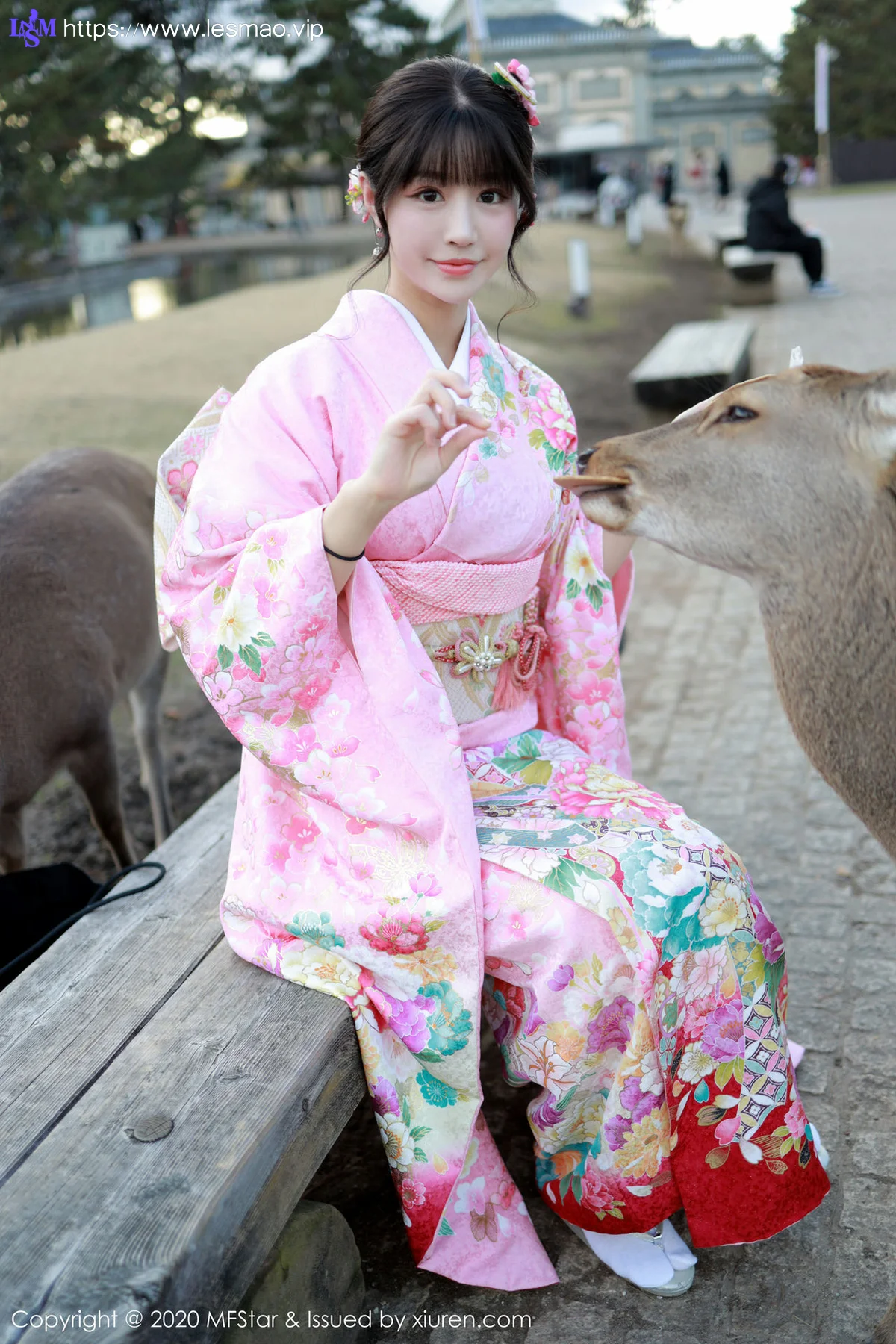 MFStar 模范学院 Vol.254 绚丽和服 朱可儿Flower 日本旅拍写真 - 9