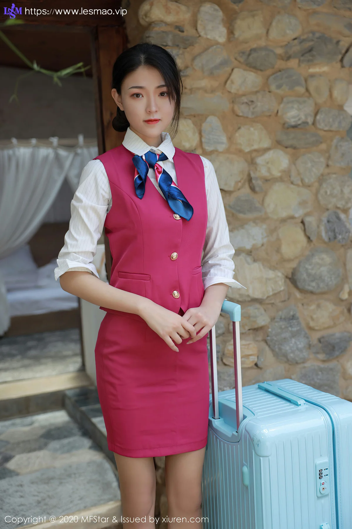 MFStar 模范学院 Vol.356  空乘制服 laura苏雨彤 性感系列 - 4