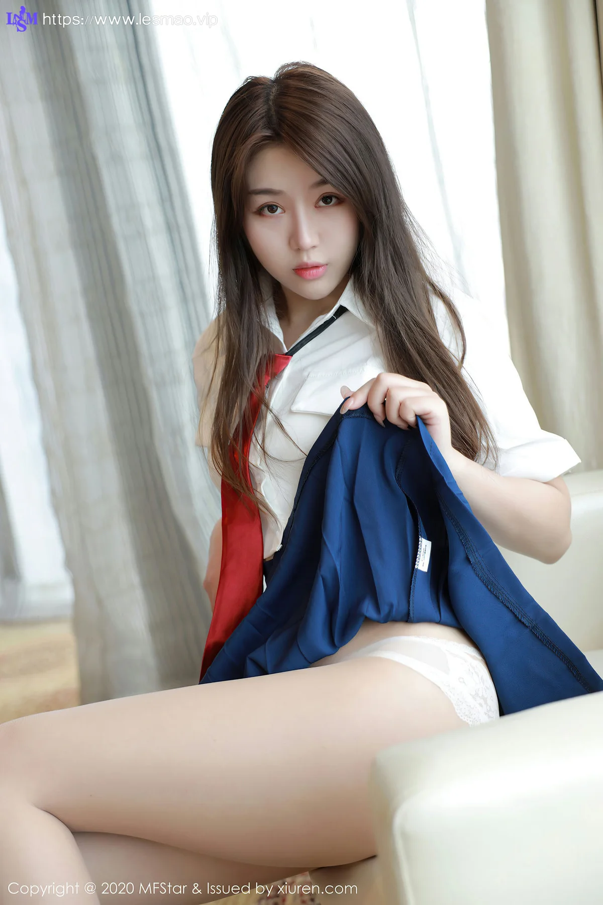 MFStar 模范学院 Vol.362  jk制服 梦梵 清秀美女 - 4