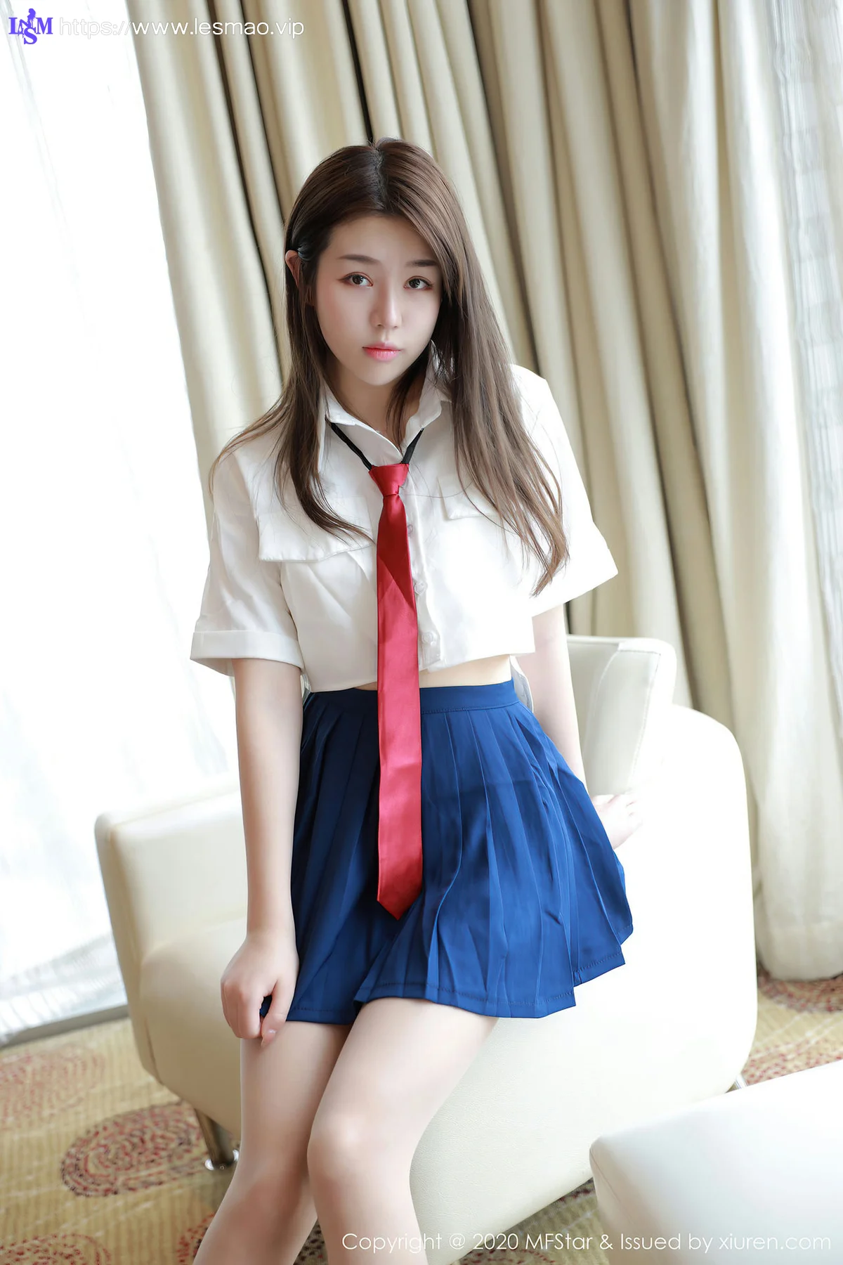 MFStar 模范学院 Vol.362  jk制服 梦梵 清秀美女 - 7