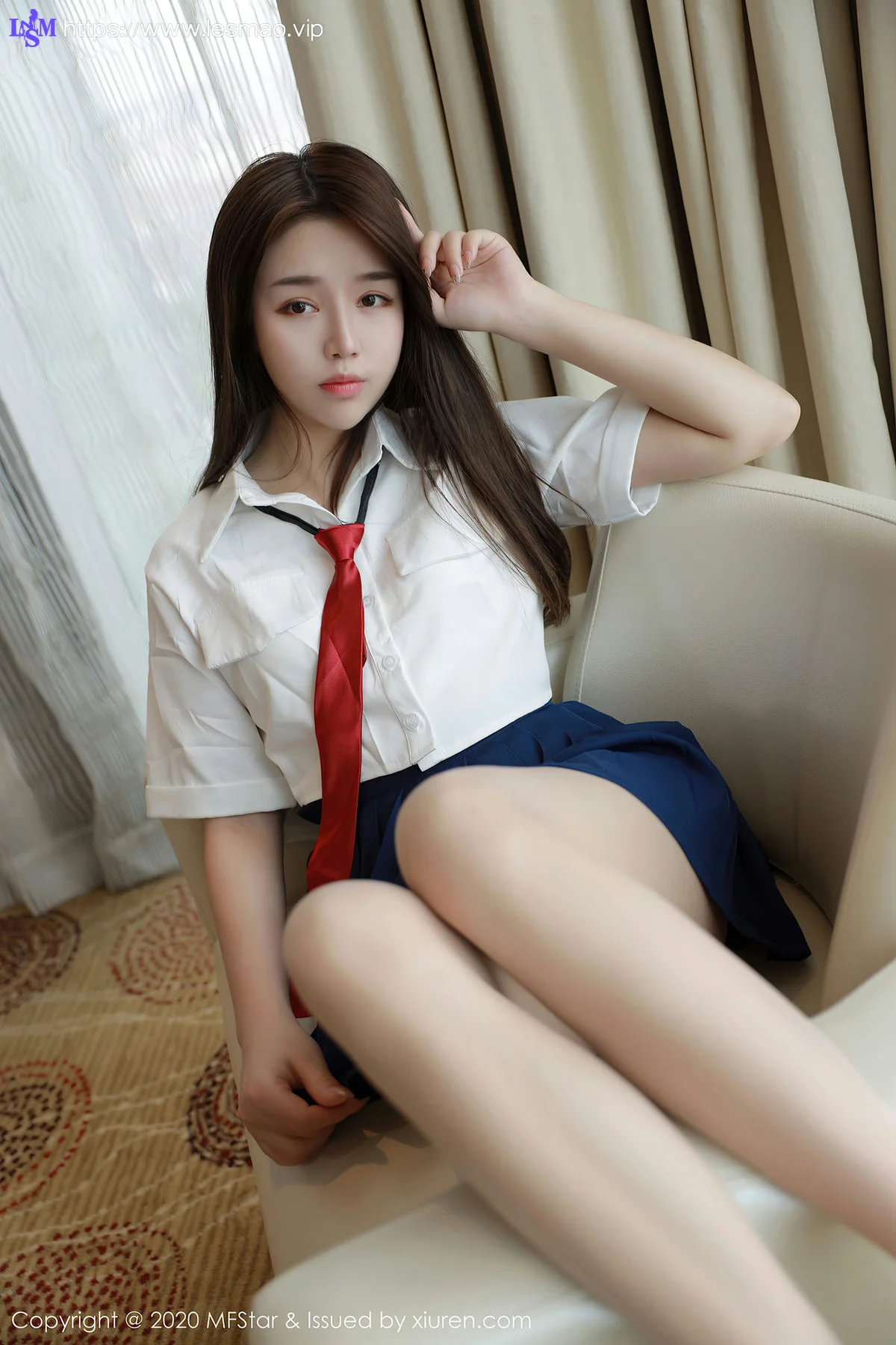 MFStar 模范学院 Vol.362  jk制服 梦梵 清秀美女 - 5