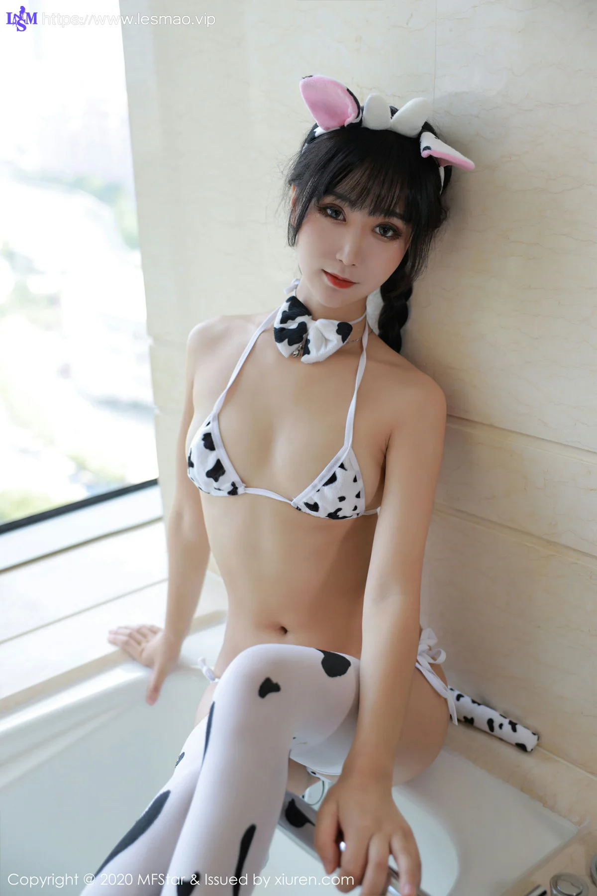 MFStar 模范学院 Vol.382  牛奶三点式内衣 小果冻儿jelly  新人... - 2