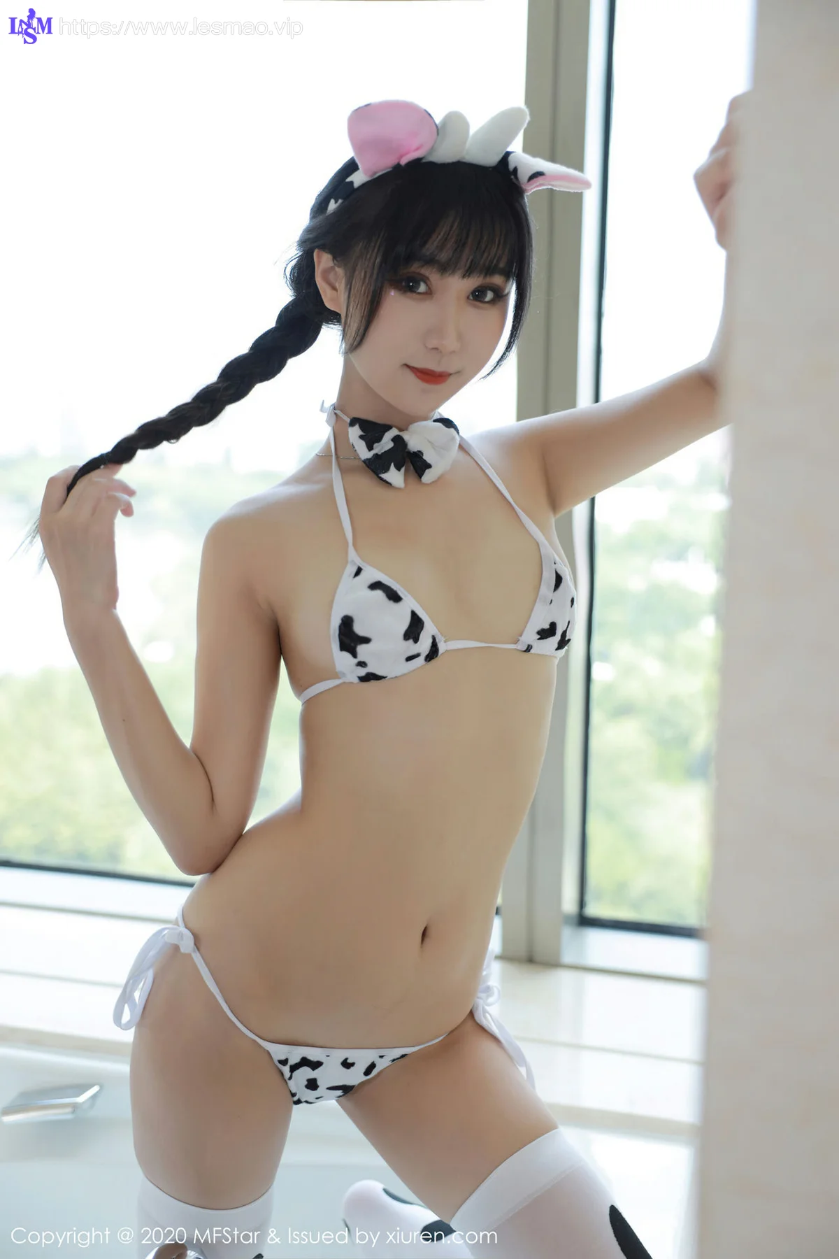 MFStar 模范学院 Vol.382  牛奶三点式内衣 小果冻儿jelly  新人... - 5