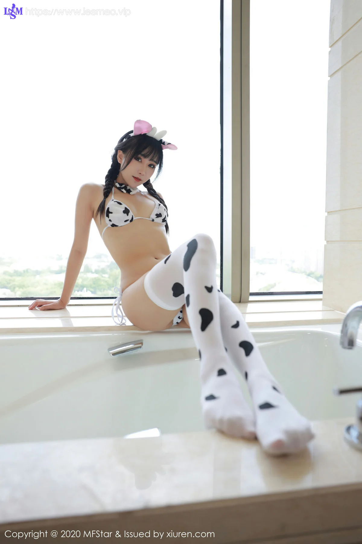 MFStar 模范学院 Vol.382  牛奶三点式内衣 小果冻儿jelly  新人... - 6