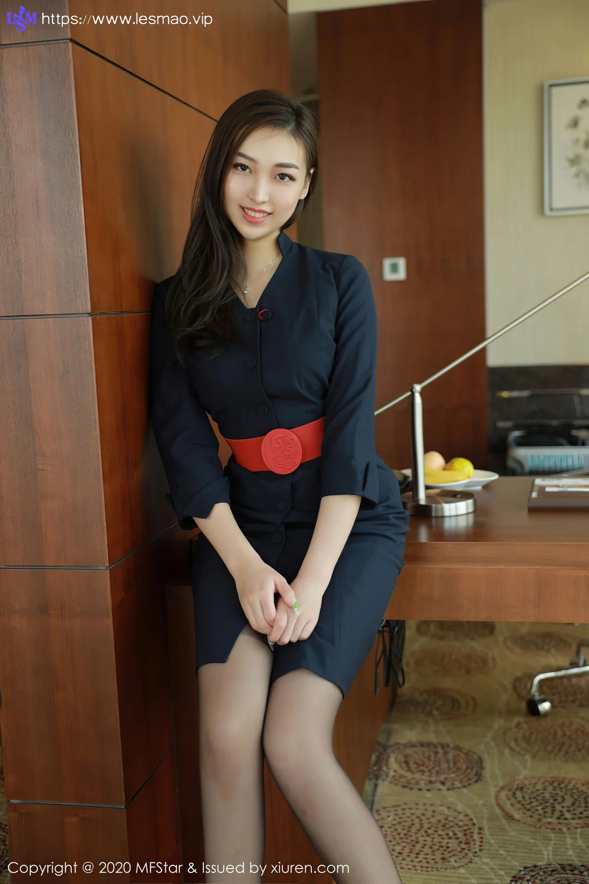 MFStar 模范学院 Vol.404  空姐空乘制服 郑颖姗  新人模特 - 4