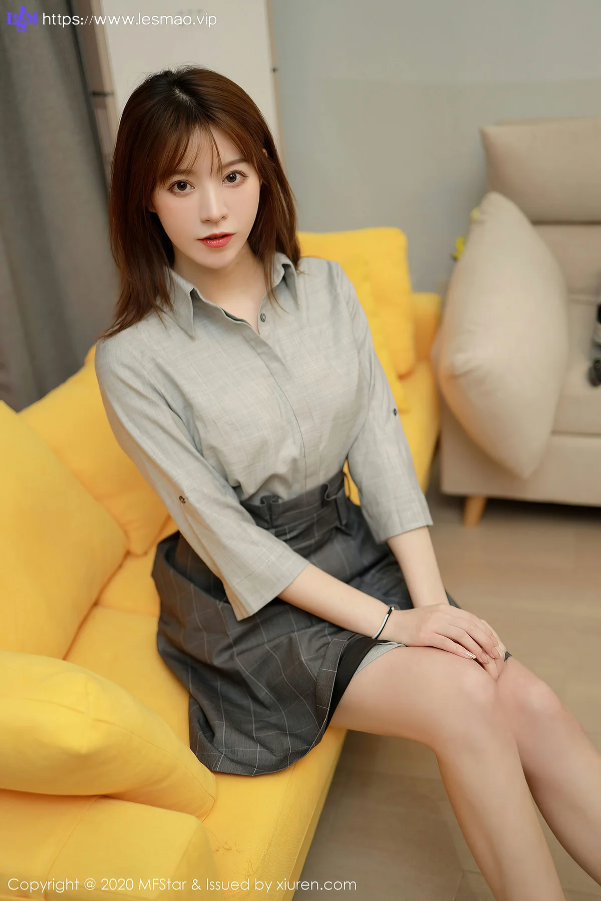 MFStar 模范学院 Vol.424  灰色职业制服 优优 - 2