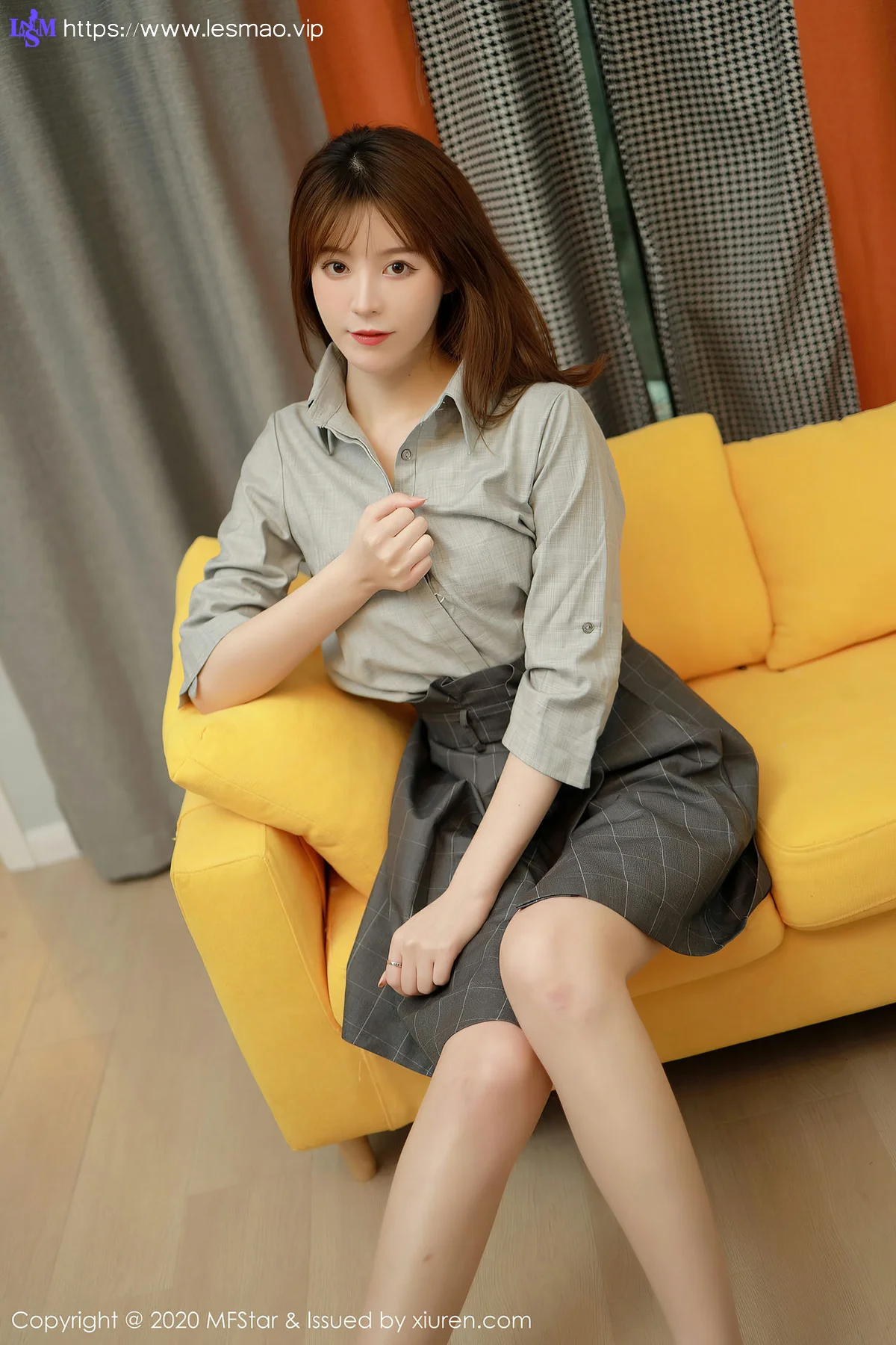 MFStar 模范学院 Vol.424  灰色职业制服 优优 - 6