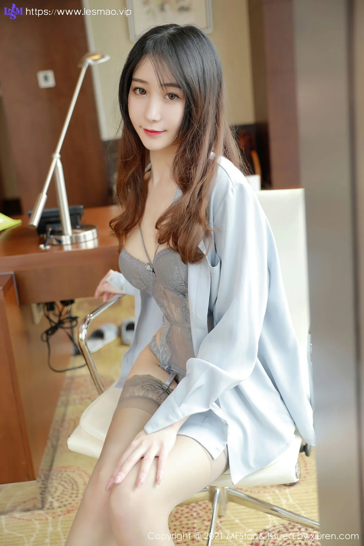 MFStar 模范学院 Vol.457  白嫩美腿衬衫美女 水水 - 9