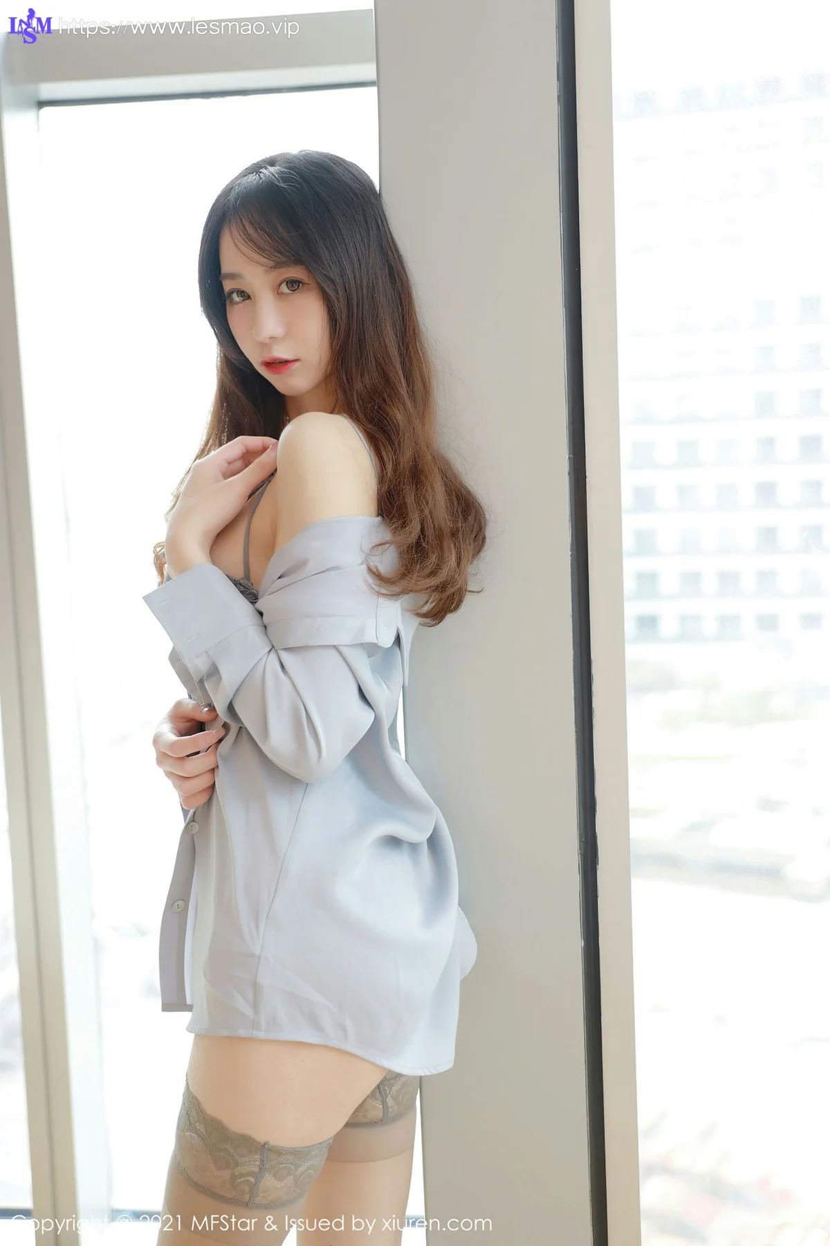 MFStar 模范学院 Vol.457  白嫩美腿衬衫美女 水水 - 10