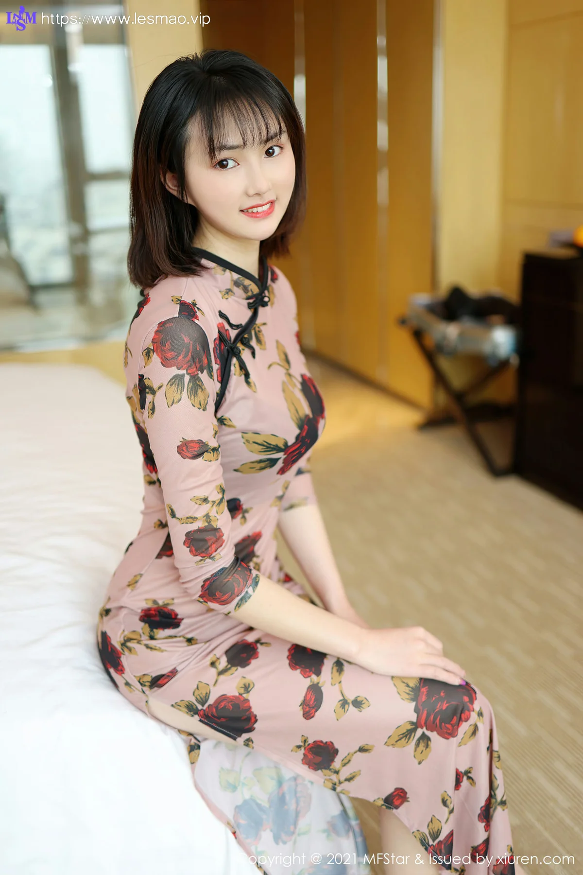 MFStar 模范学院 Vol.483 肉感妹子古典旗袍  墨韩 新人模特... - 3