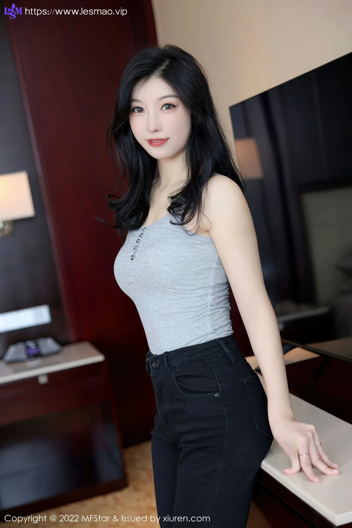 MFStar 模范学院 Vol.557 黑色内衣 人间荒糖 性感写真 - 7