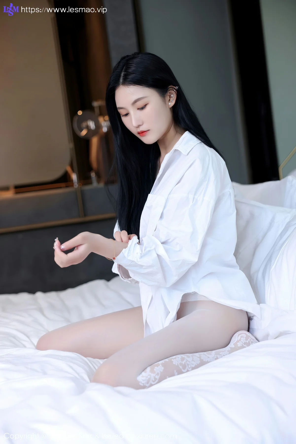 MFStar 模范学院 Vol.565 白色蛇纹丝袜 小米XM 首套写真 - 5