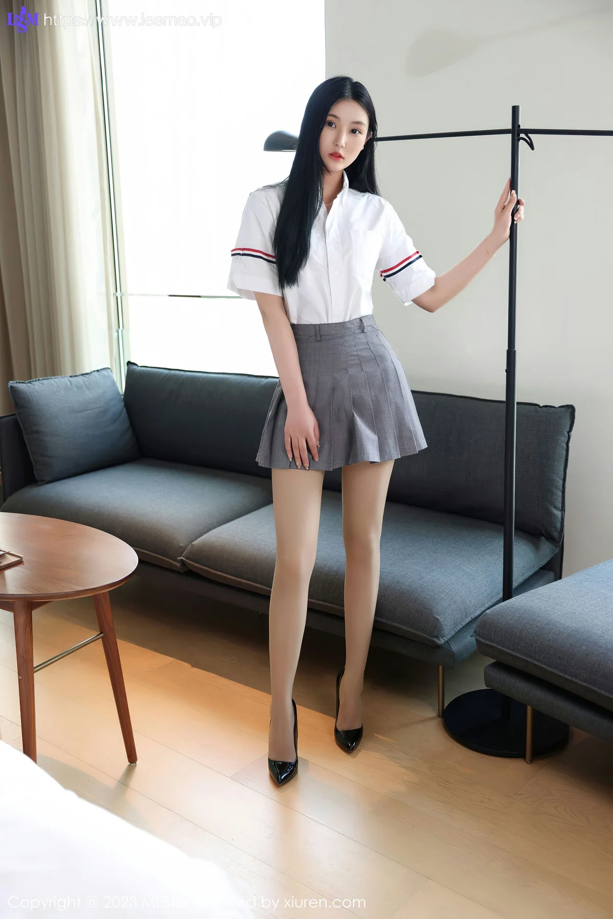 MFStar 模范学院 Vol.578 Ai西西里 白色蕾丝内衣写真 - 1