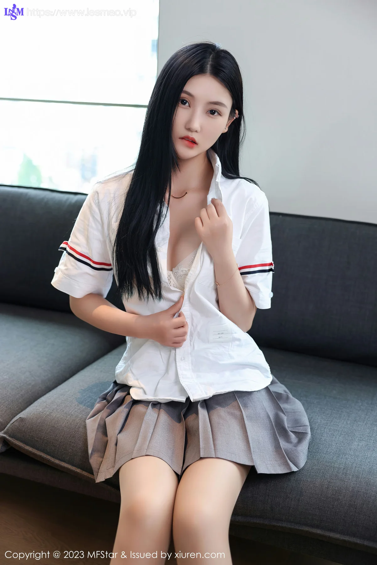 MFStar 模范学院 Vol.578 Ai西西里 白色蕾丝内衣写真 - 8