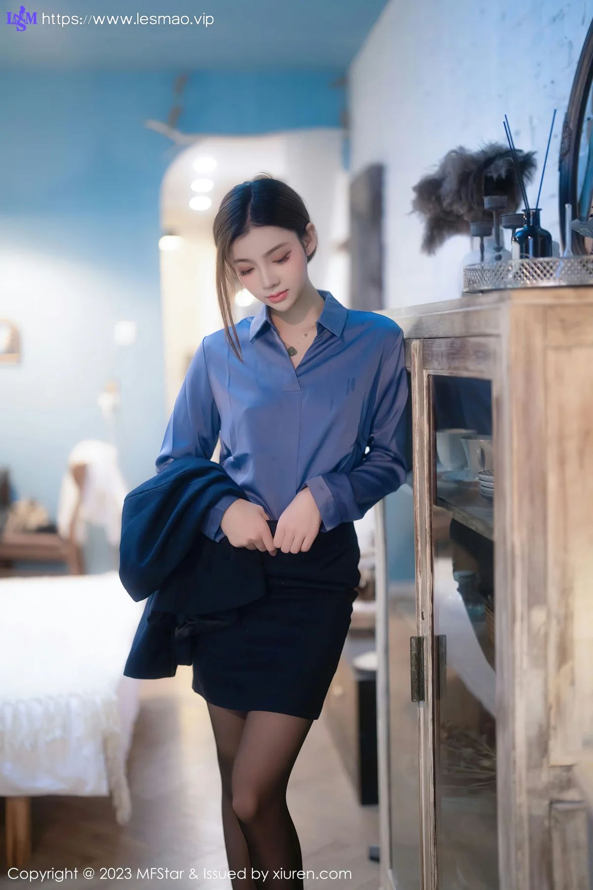 MFStar 模范学院 Vol.610 加朵babe 魅惑黑丝性感写真 - 7