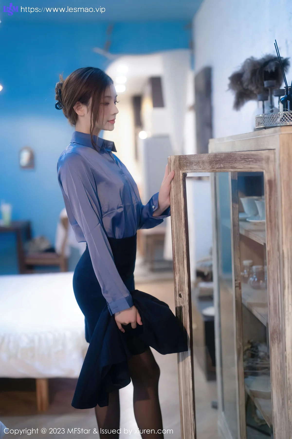 MFStar 模范学院 Vol.610 加朵babe 魅惑黑丝性感写真 - 8