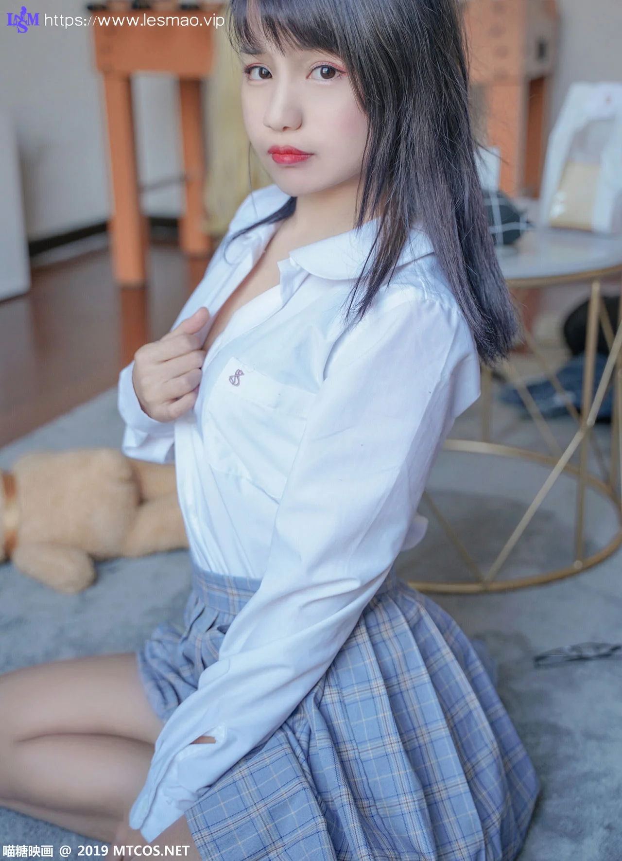 MTYH 喵糖映画 Vol.047  果腿制服裙 - 1