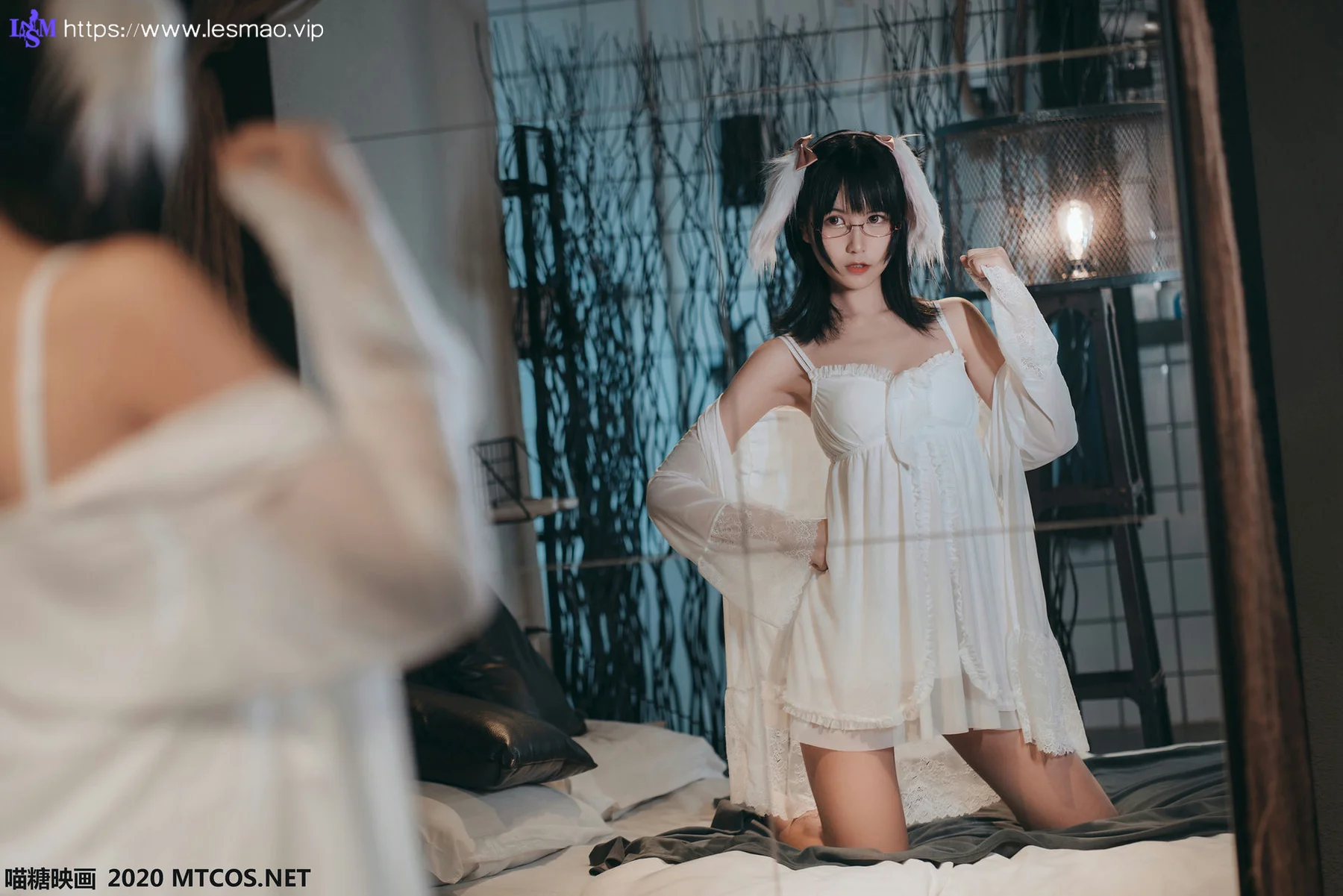 MTYH 喵糖映画 Vol.139  白色私房睡裙 - 10