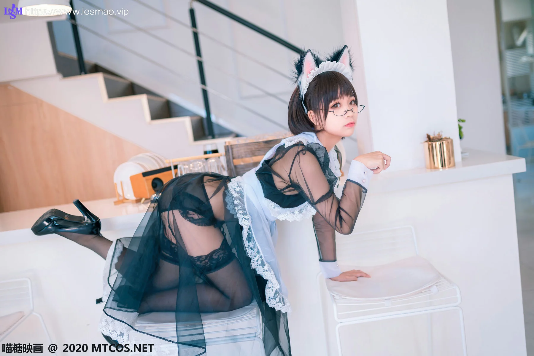 MTYH 喵糖映画 Vol.169  猫咪眼镜妹仆人装 - 6