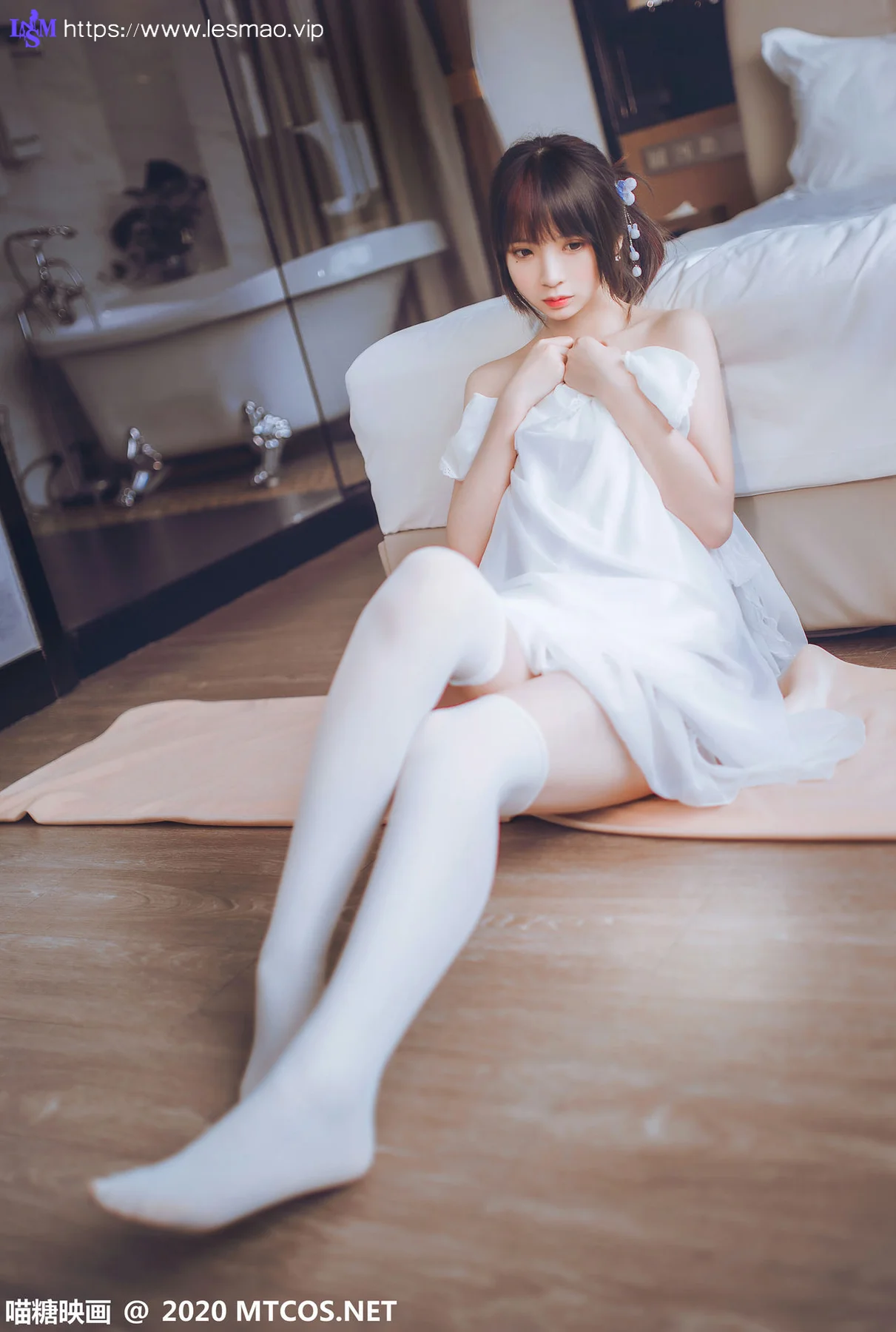 MTYH 喵糖映画 Vol.204  纯白睡裙 - 6