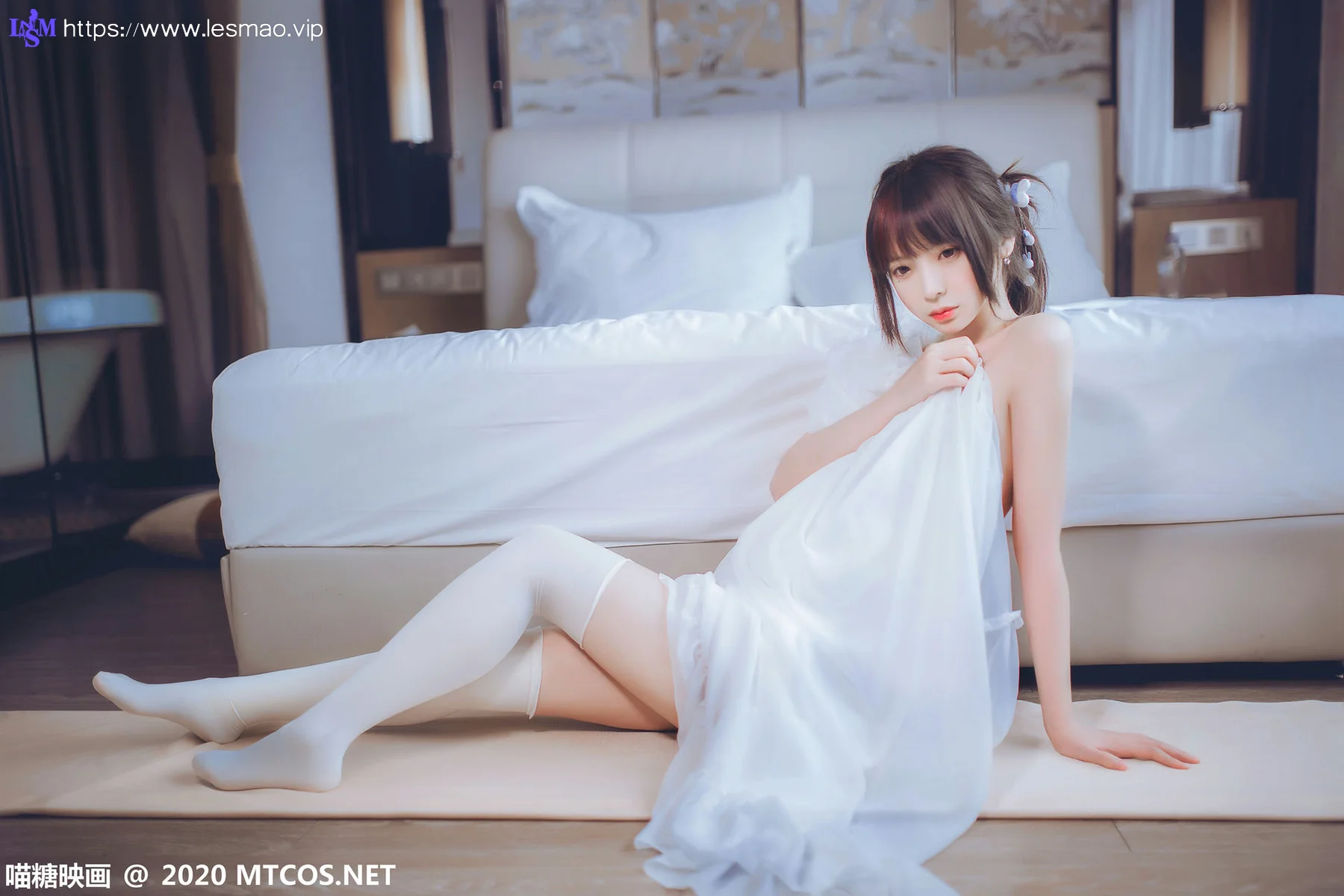 MTYH 喵糖映画 Vol.204  纯白睡裙 - 9