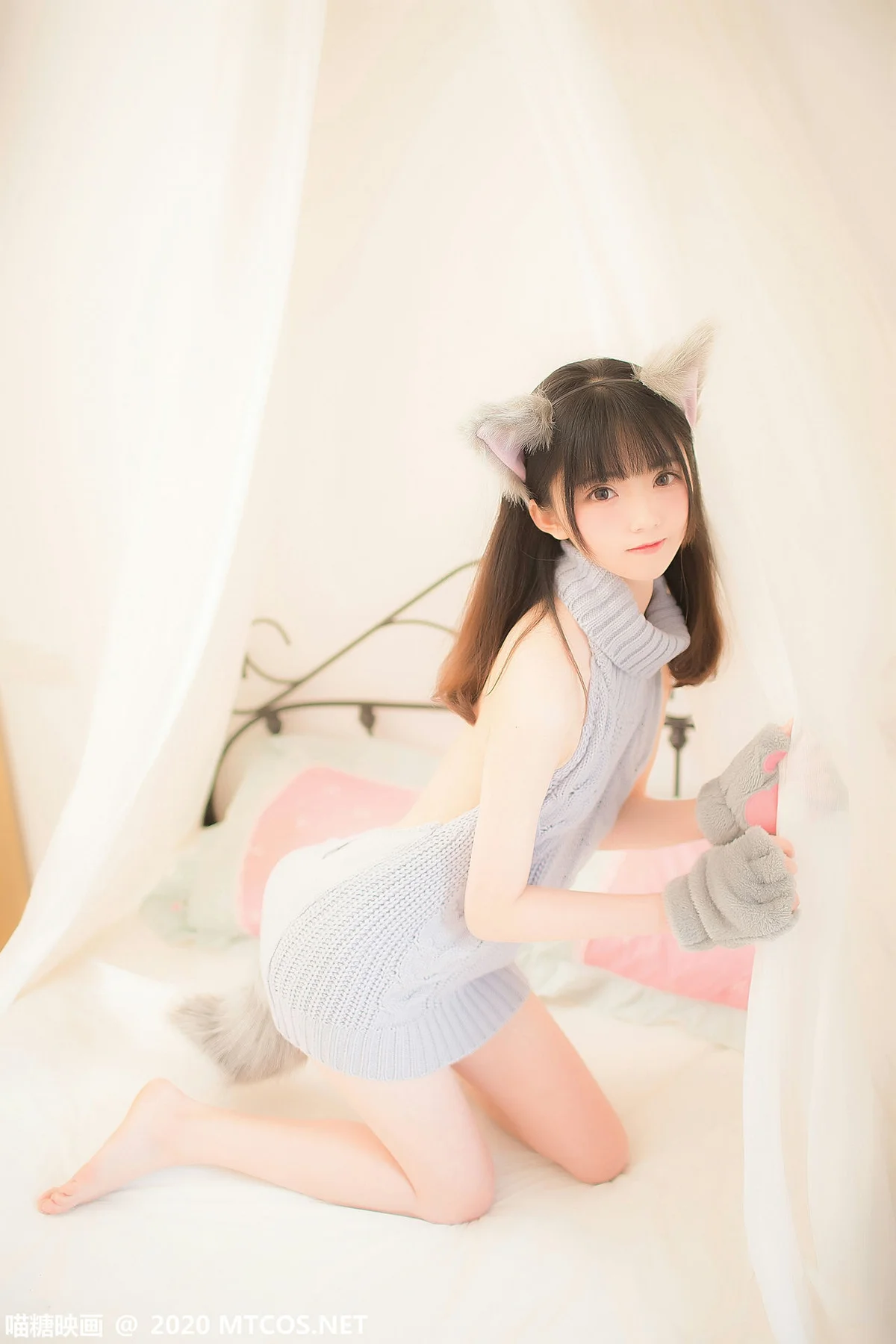 MTYH 喵糖映画 Vol.274  萌娘的蓝色毛衣 - 7