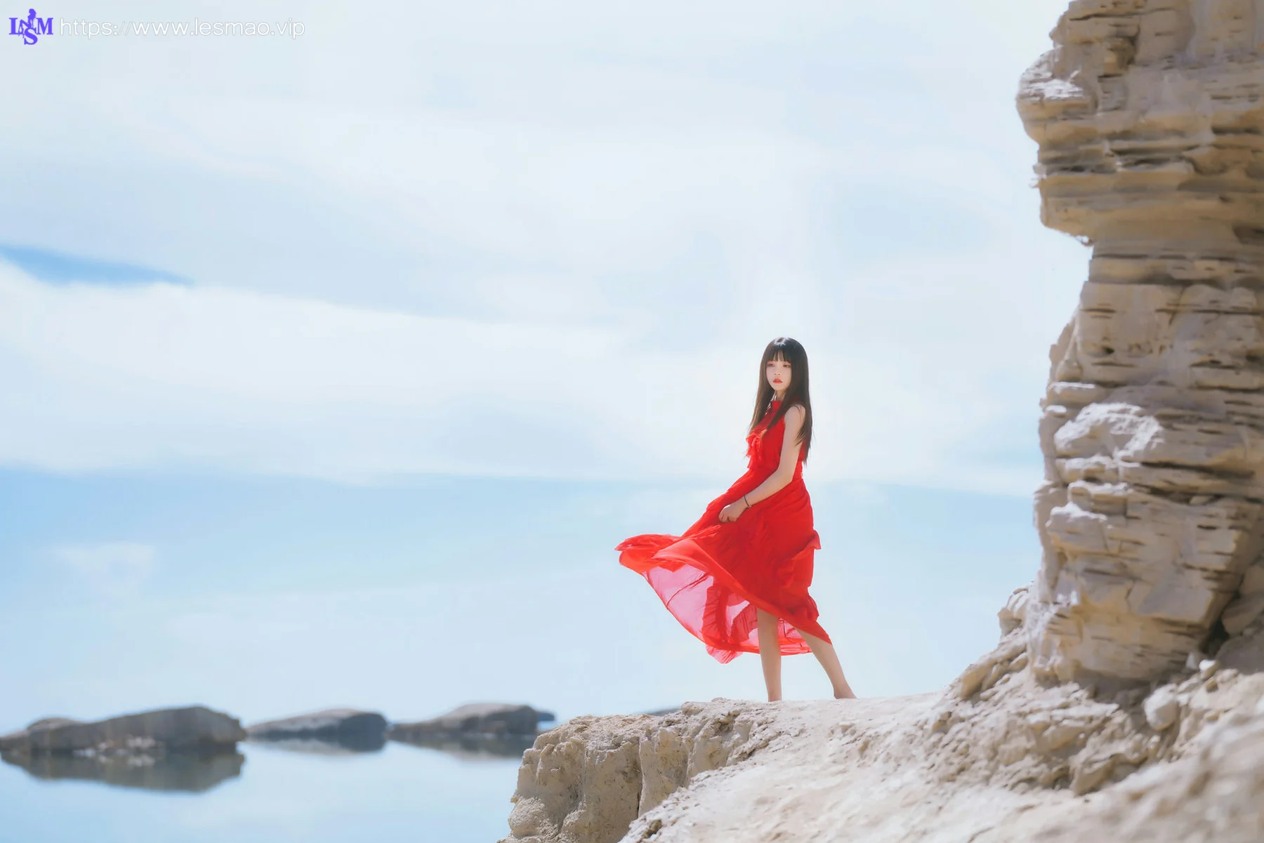 MTYH 喵糖映画 Vol.372 海边红裙 - 5