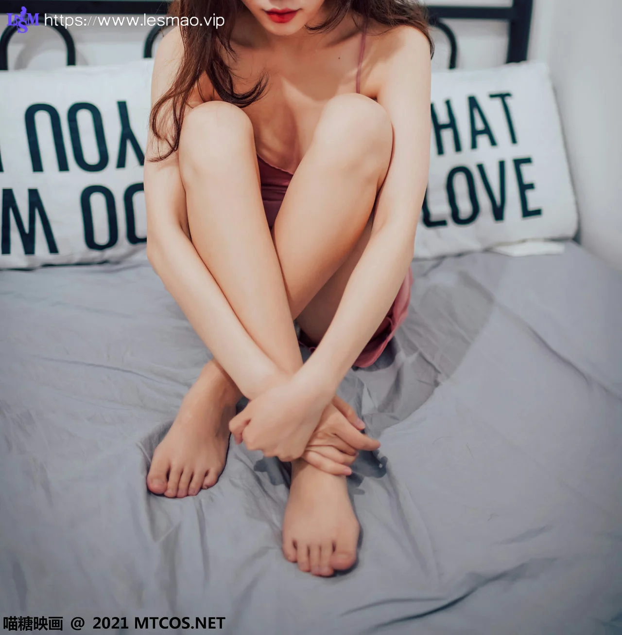 MTYH 喵糖映画 Vol.408 粉色吊带睡衣 - 4