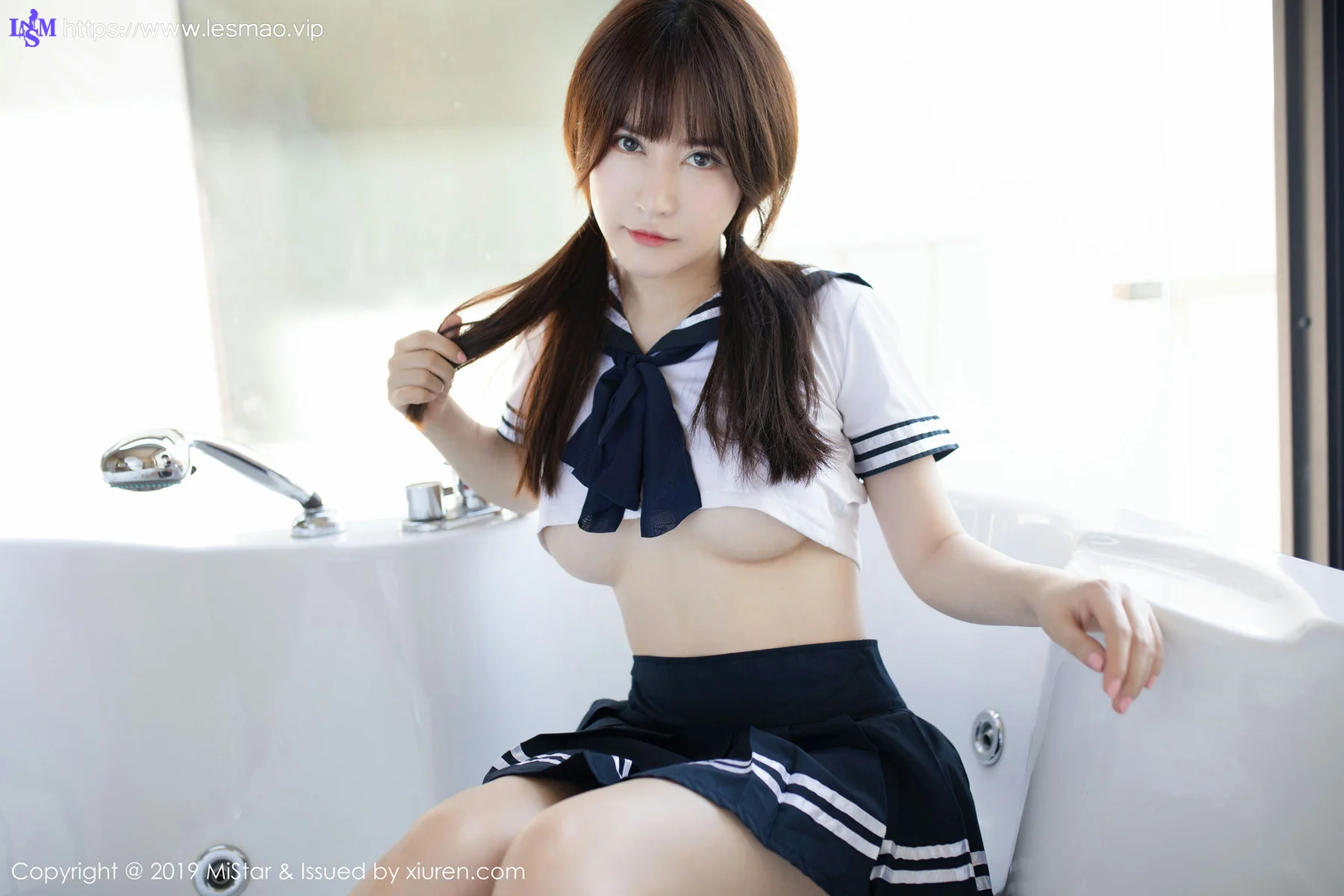 MiStar 魅妍社 Vol.317 新人模特 夏希子 首套写真马尾少女 - 3