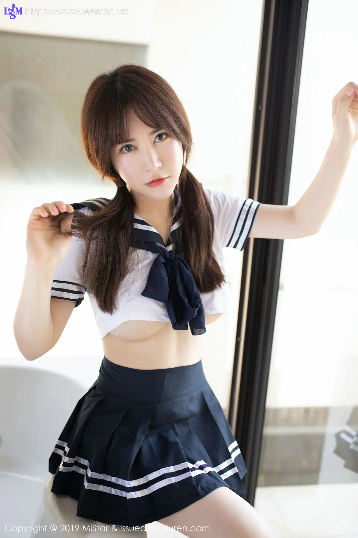 MiStar 魅妍社 Vol.317 新人模特 夏希子 首套写真马尾少女 - 9