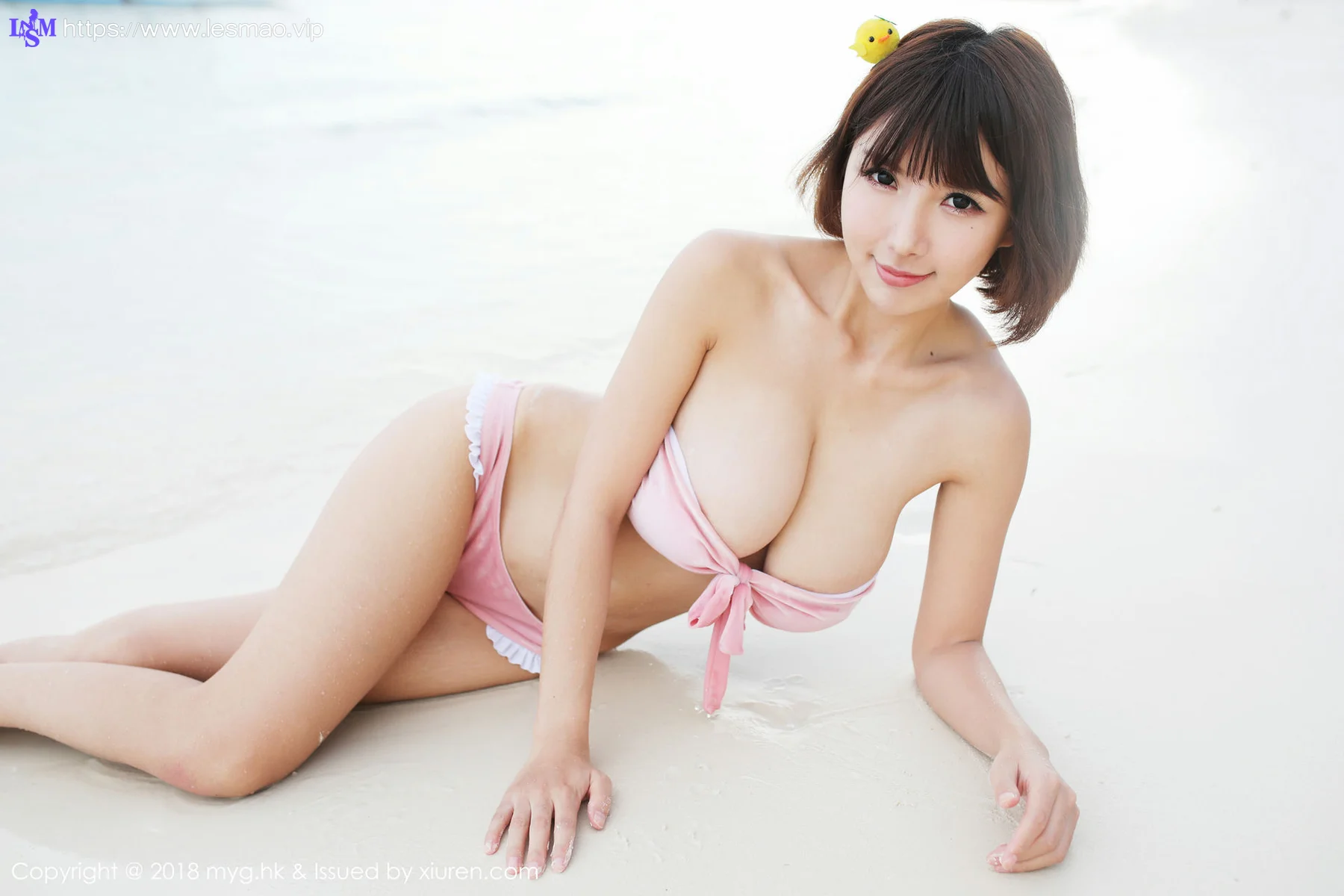 MyGirl 美媛馆 Vol.308 童颜巨乳 晓茜sunny旅拍比基尼短发美女 - 4