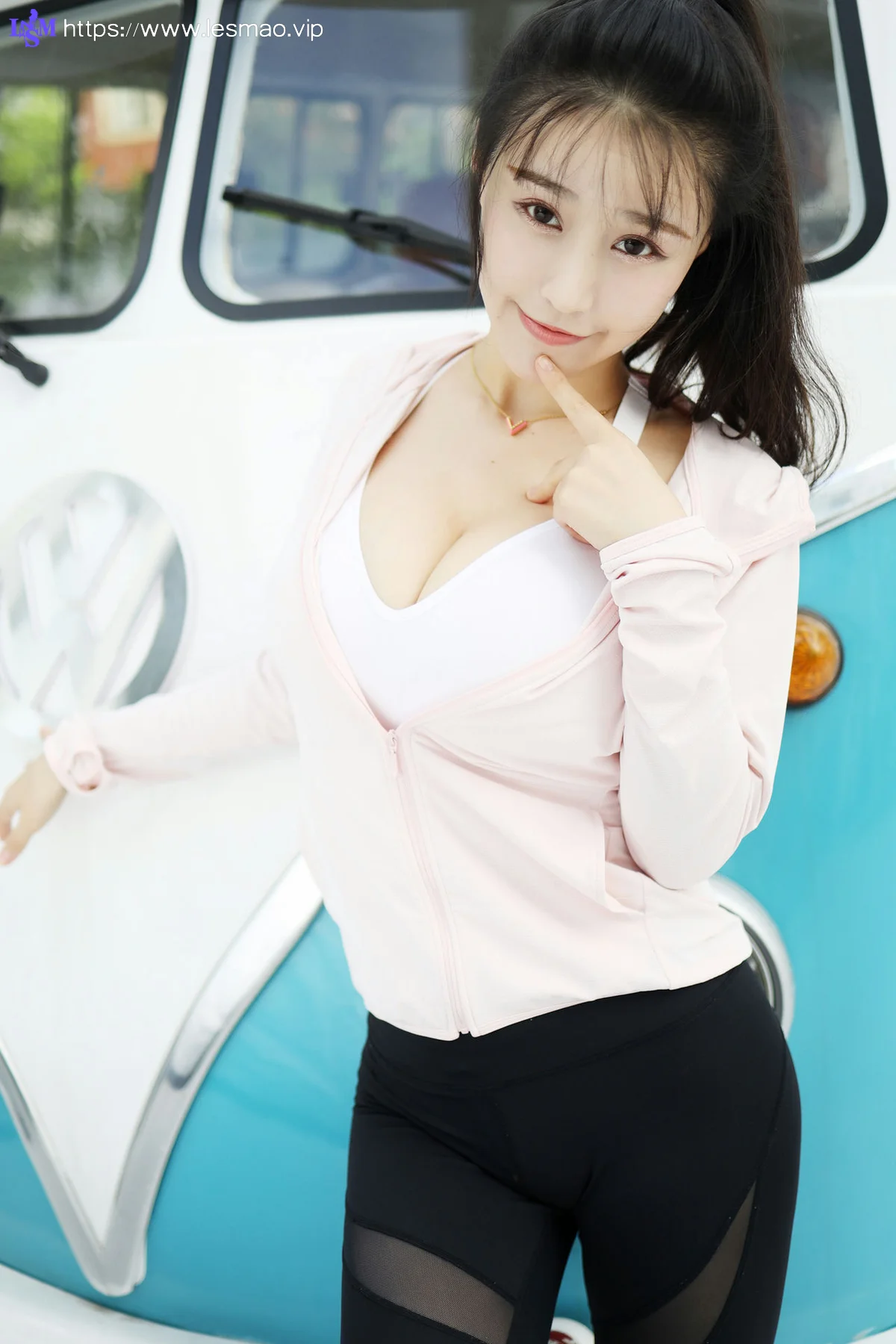 MyGirl 美媛馆 Vol.387 户外运动美臀 Flower朱可儿蕾丝内裤 - 9
