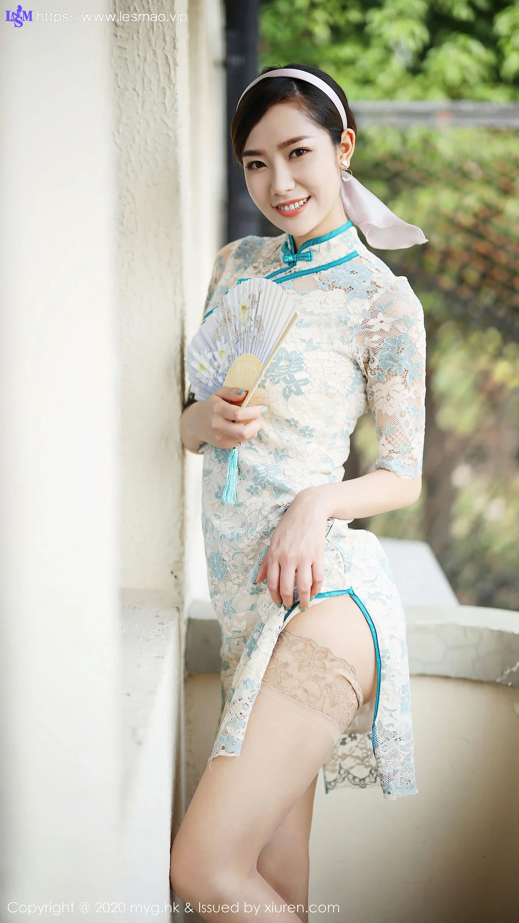 MyGirl 美媛馆 Vol.446 现代旗袍和肉丝 方子萱 - 1