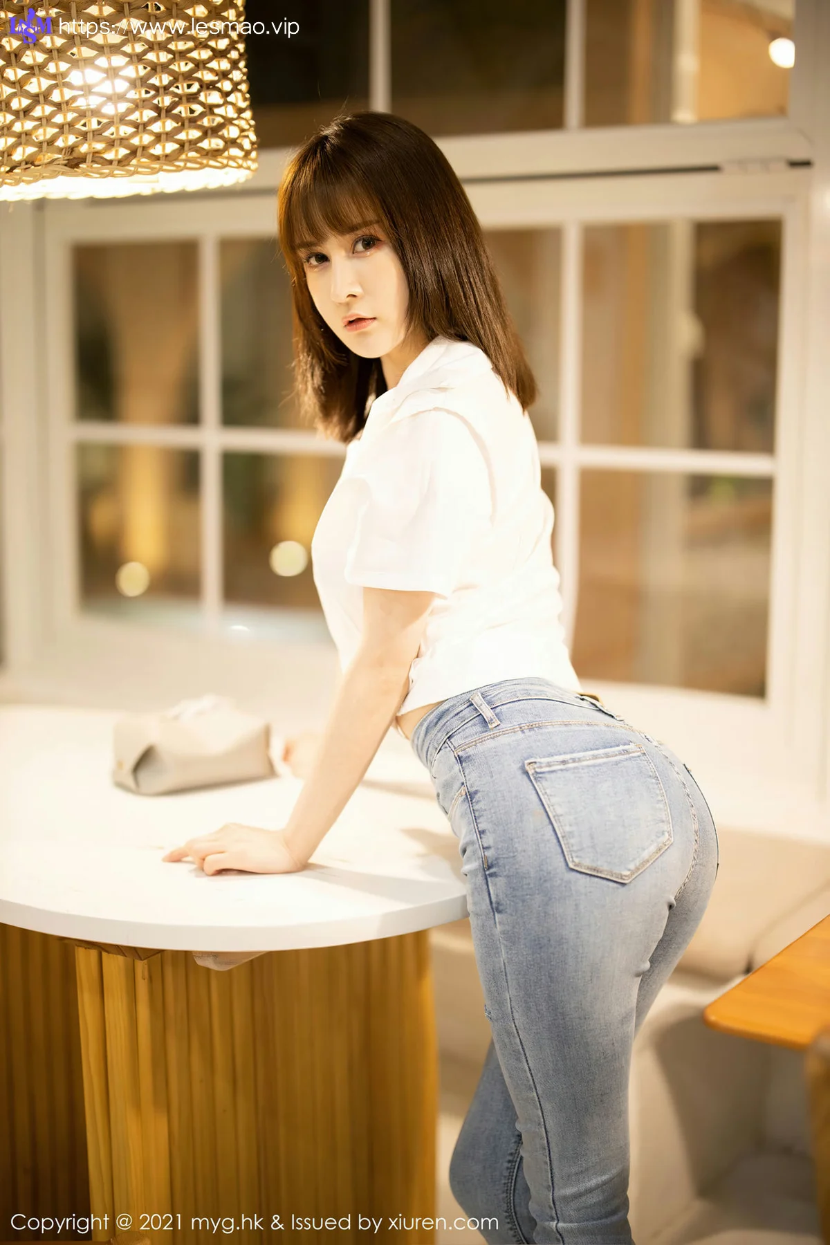 MyGirl 美媛馆 Vol.540 白衬衫与直爽牛仔裤 蔡文钰Abby 江浙沪旅拍写真 - 5