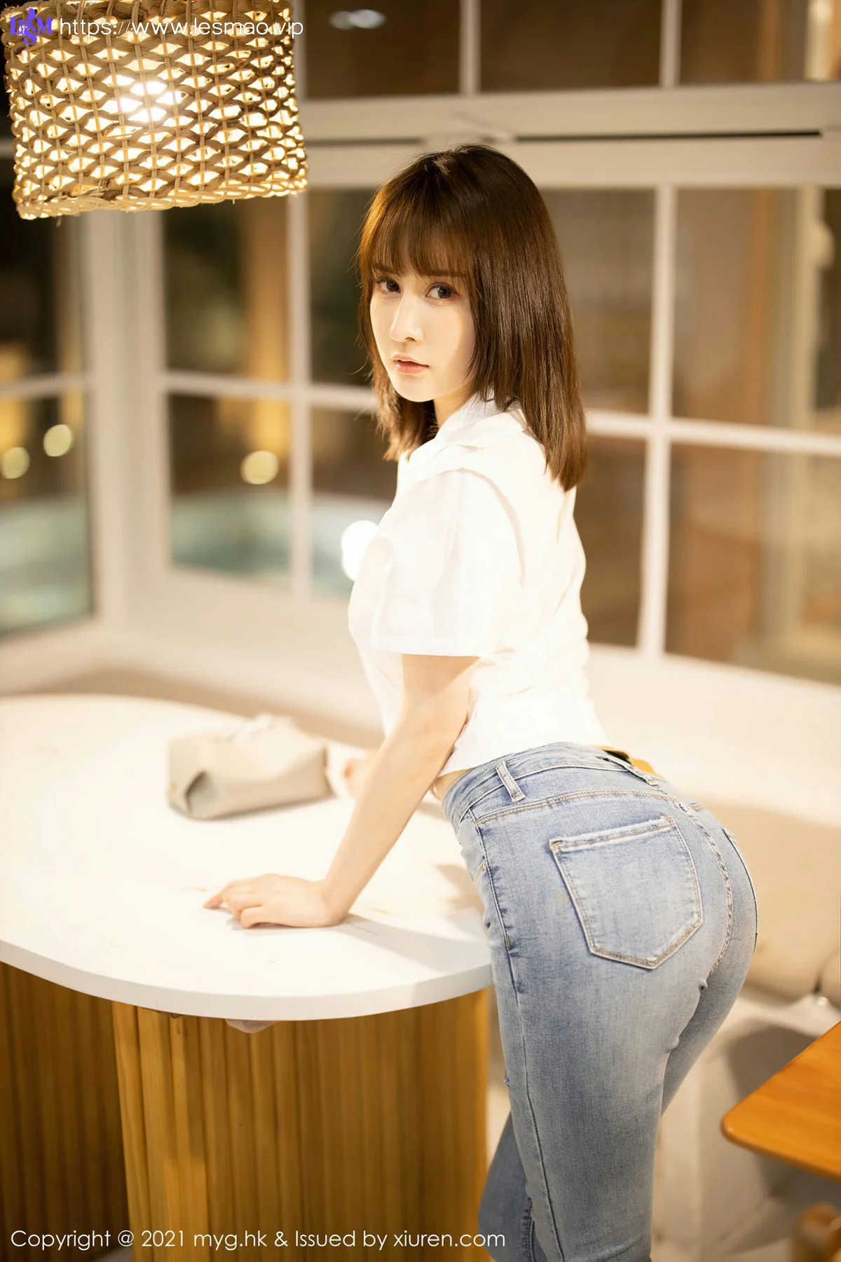 MyGirl 美媛馆 Vol.540 白衬衫与直爽牛仔裤 蔡文钰Abby 江浙沪旅拍写真 - 6