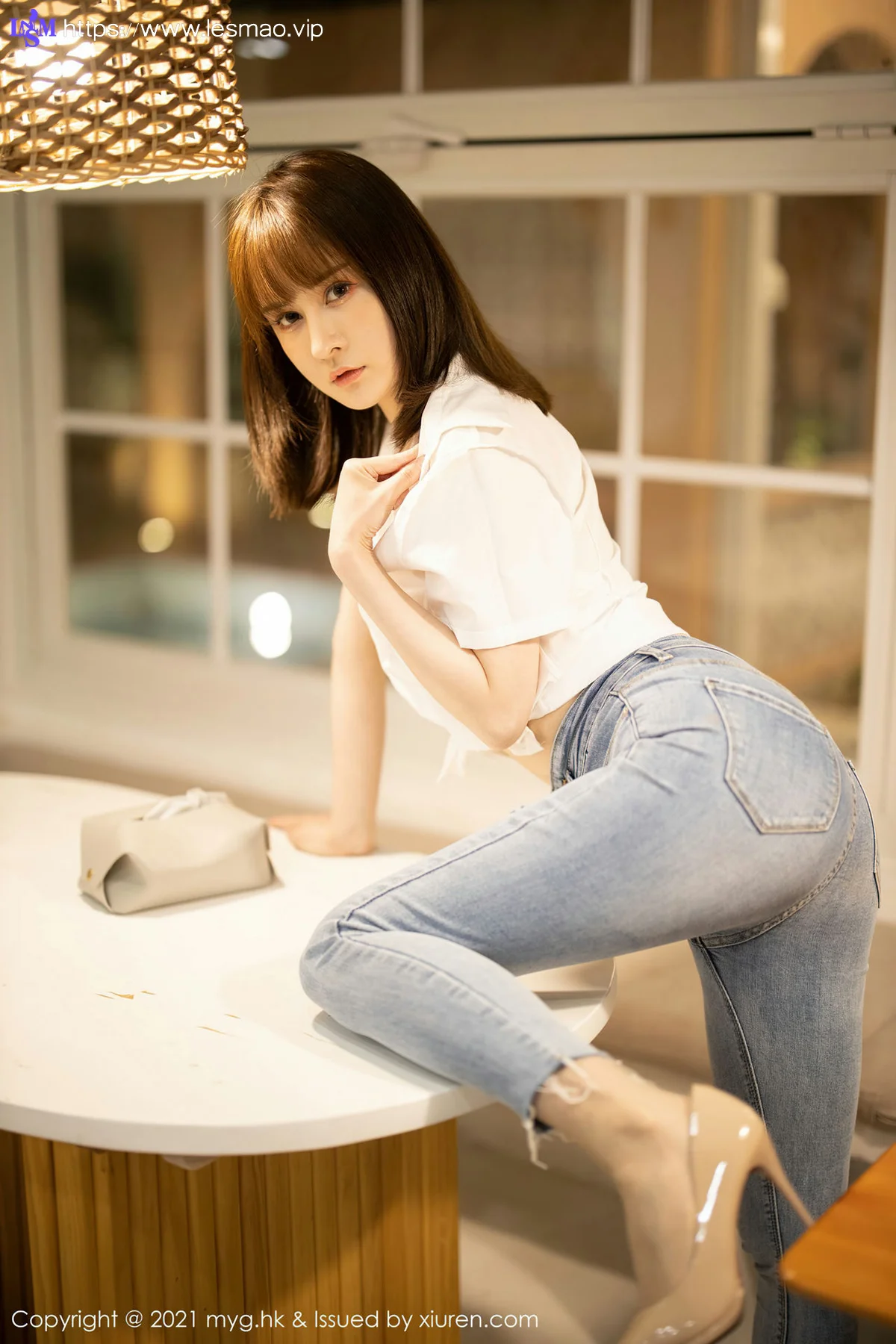 MyGirl 美媛馆 Vol.540 白衬衫与直爽牛仔裤 蔡文钰Abby 江浙沪旅拍写真 - 7