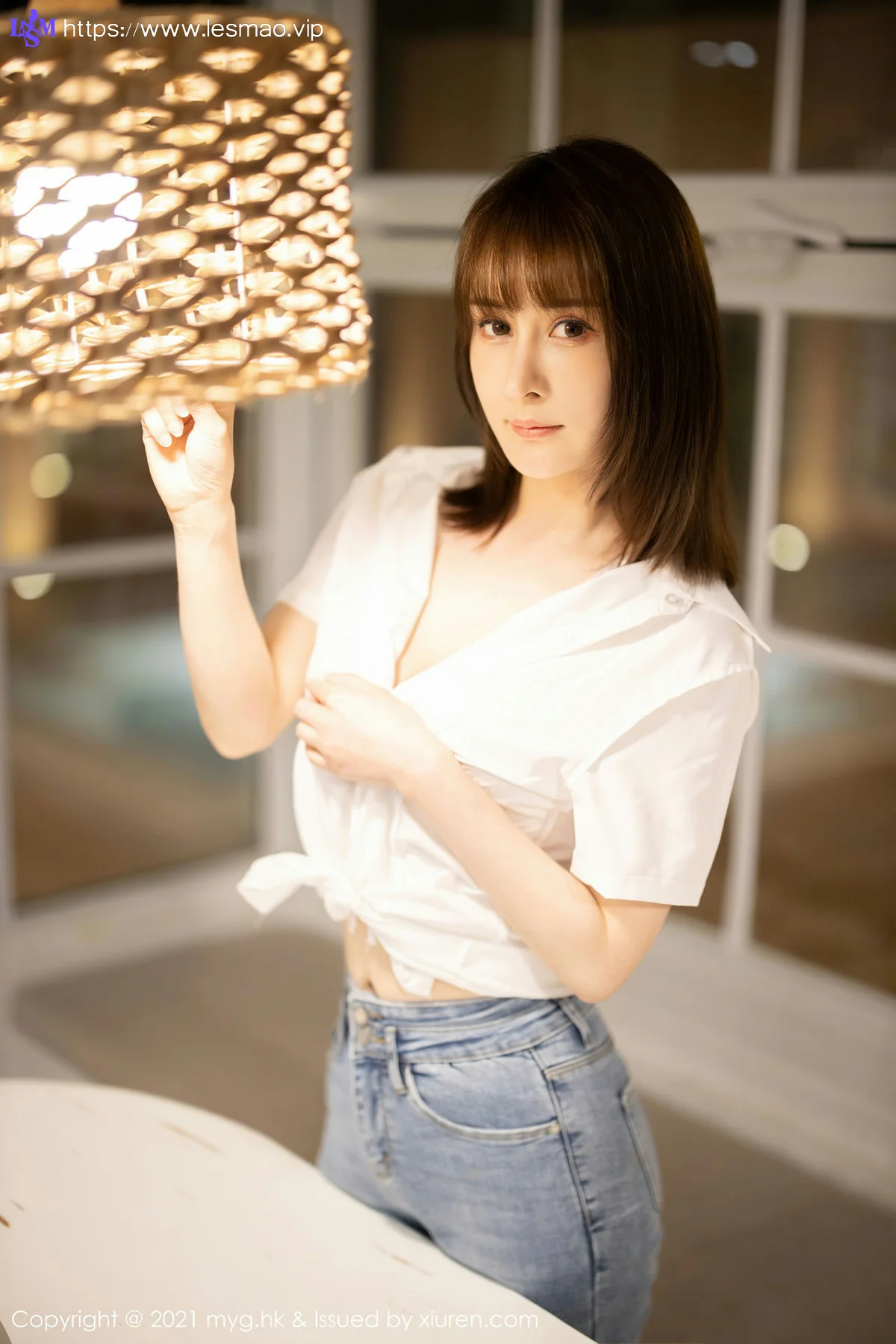 MyGirl 美媛馆 Vol.540 白衬衫与直爽牛仔裤 蔡文钰Abby 江浙沪旅拍写真 - 9