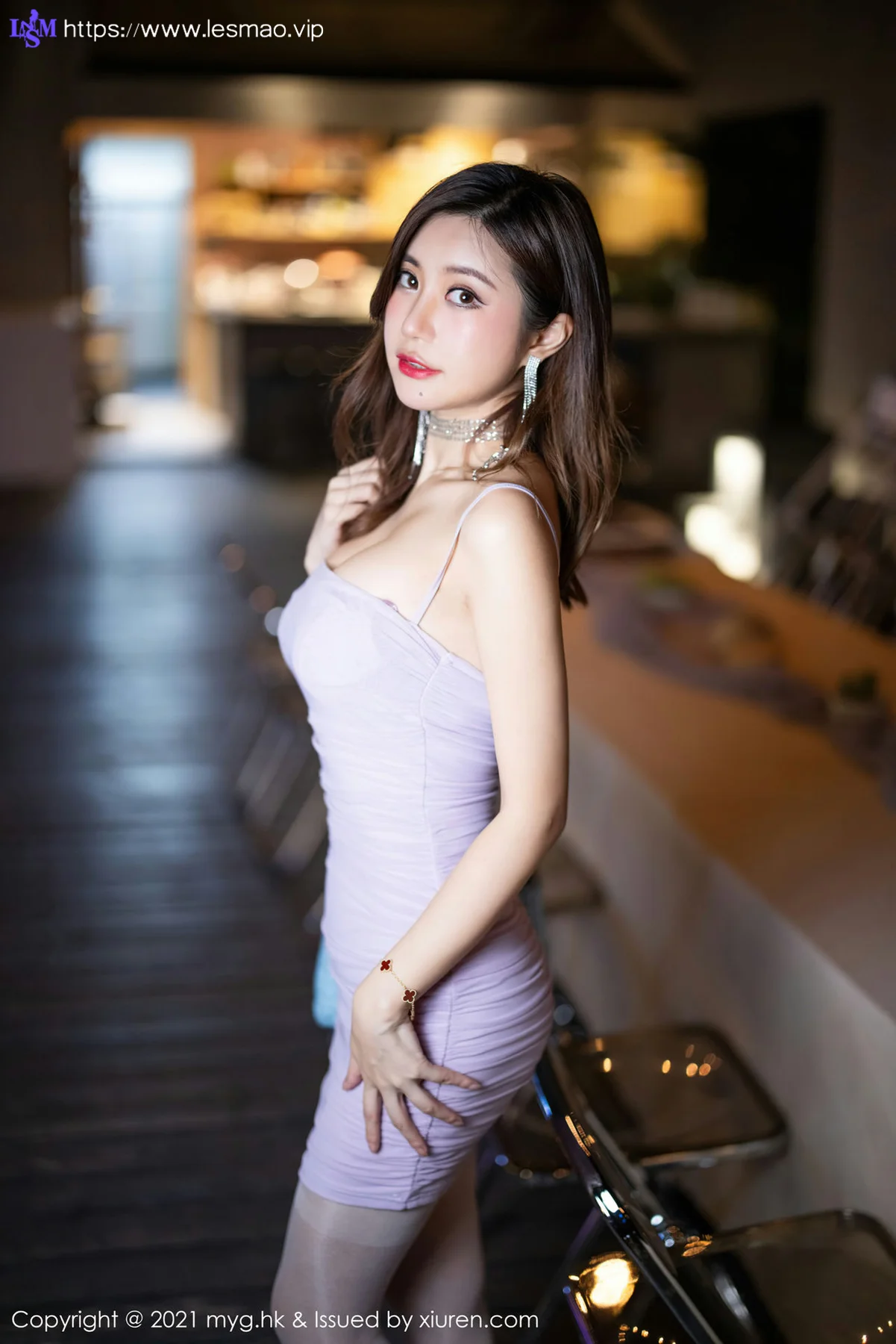 MyGirl 美媛馆 Vol.593 绮里嘉Carina 紫色内衣 - 3