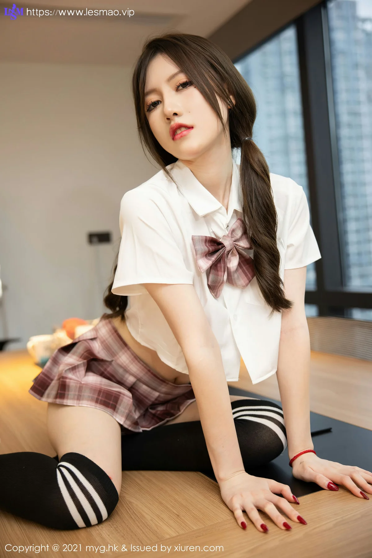 MyGirl 美媛馆 Vol.614  经典JK制服 美桃酱 长三角旅拍 - 7