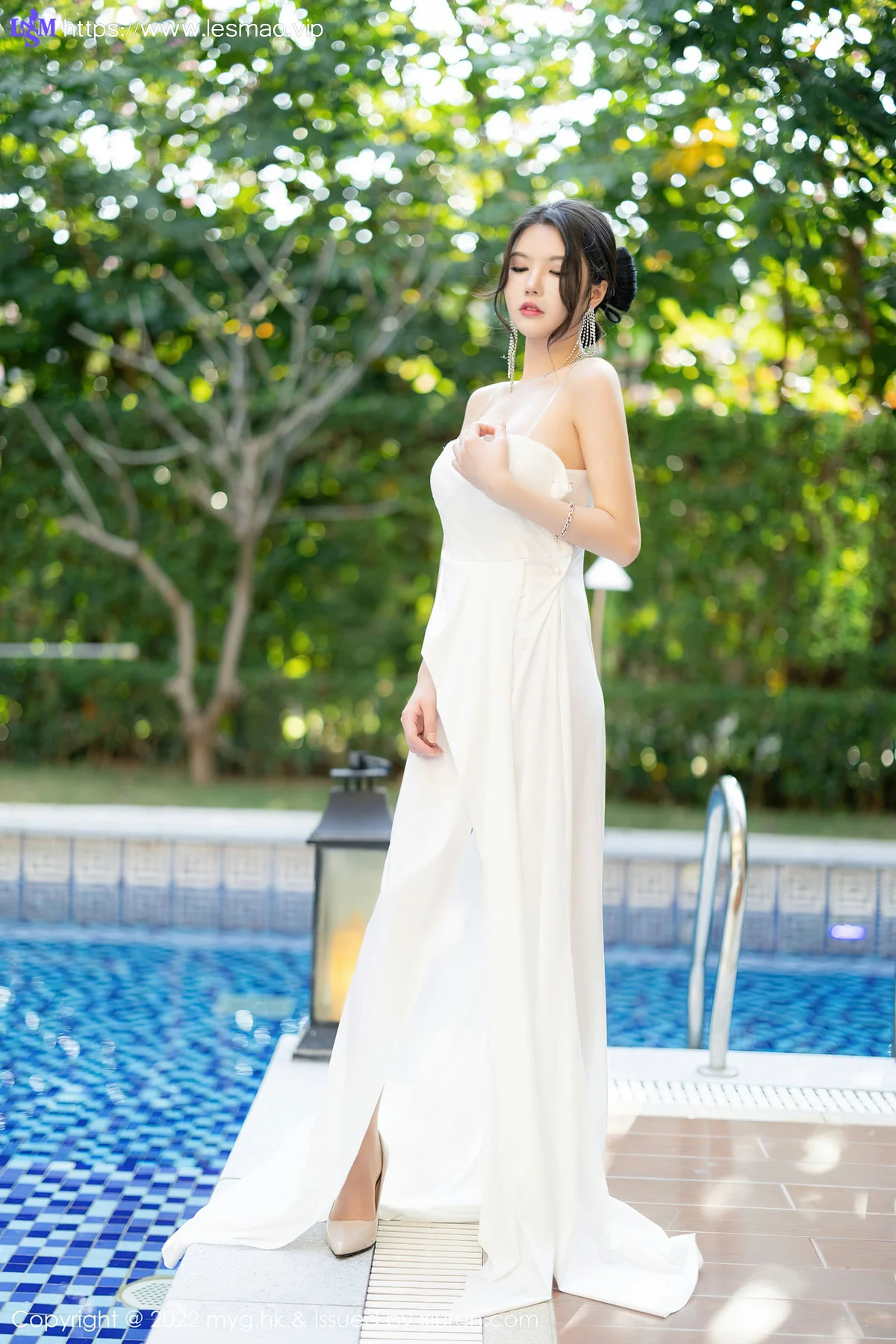 MyGirl 美媛馆 Vol.625 户外泳池 媛媛酱belle 新人模特珠三角旅拍11 - 4