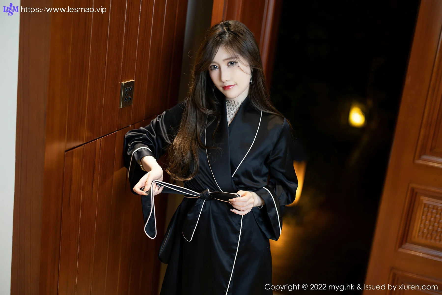MyGirl 美媛馆 Vol.628 深色睡袍 美桃酱 珠三角旅拍 - 5
