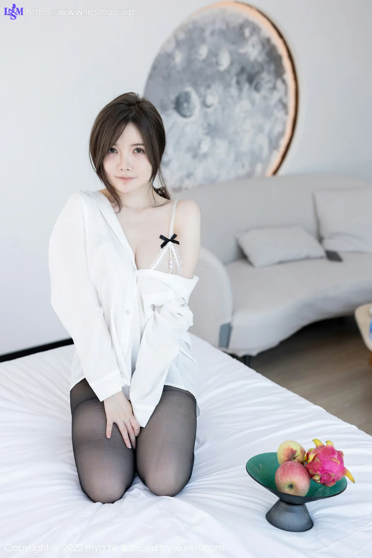 MyGirl 美媛馆 Vol.641  糯美子MINIbabe 白色蕾丝内衣桂林心愿旅拍 - 1